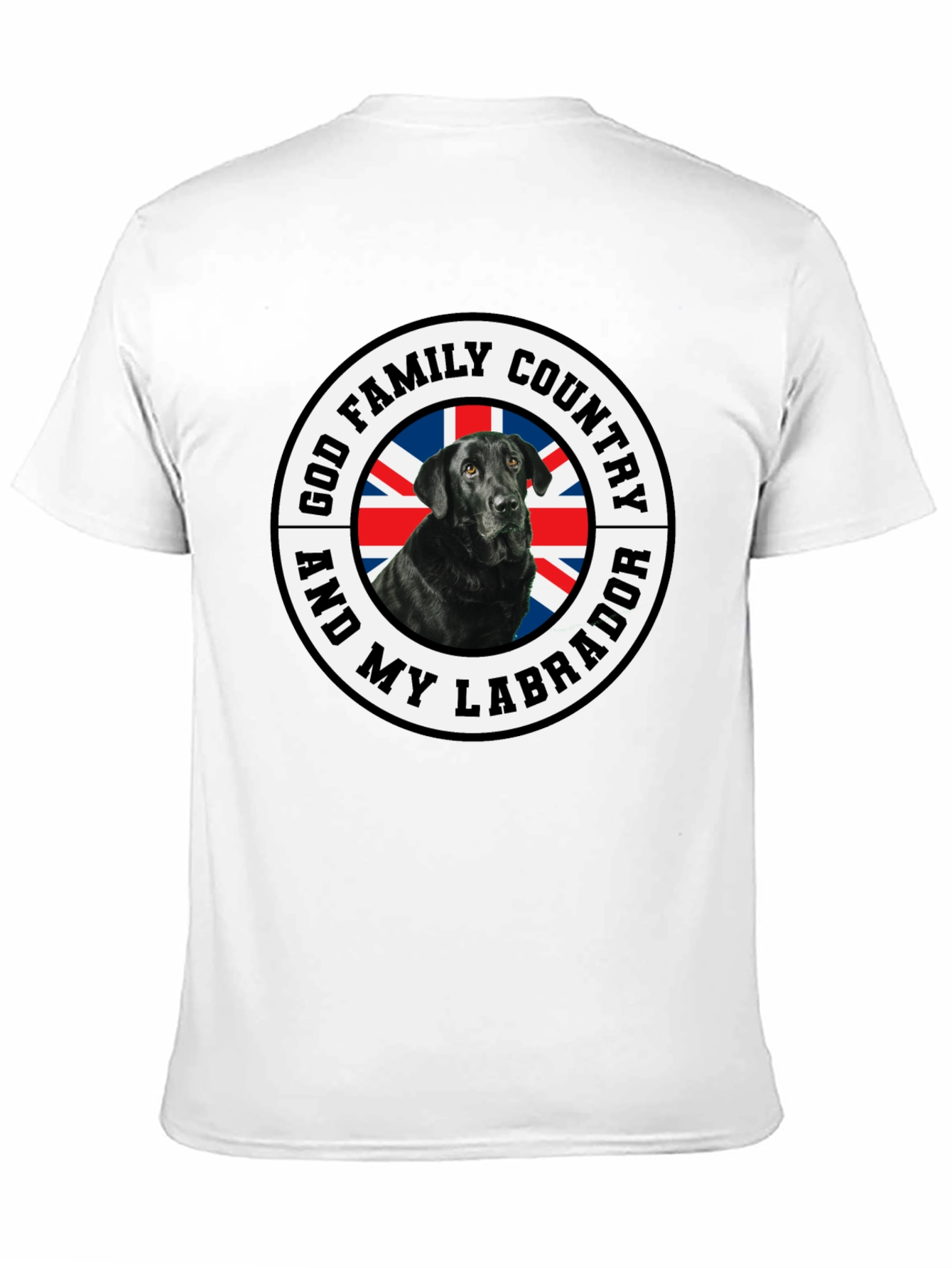 Camiseta Negra Labrador Patriota