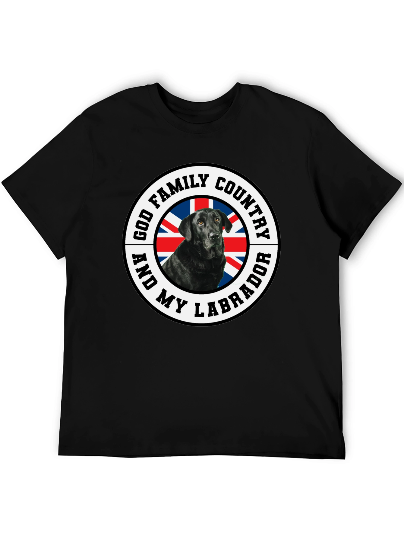 Camiseta Negra Labrador Patriota
