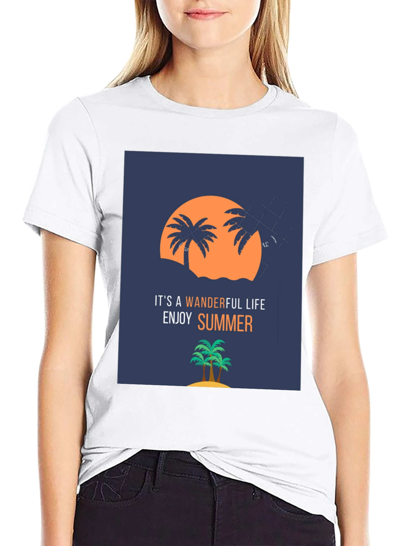 Camiseta Negra Verano Wonderful Life