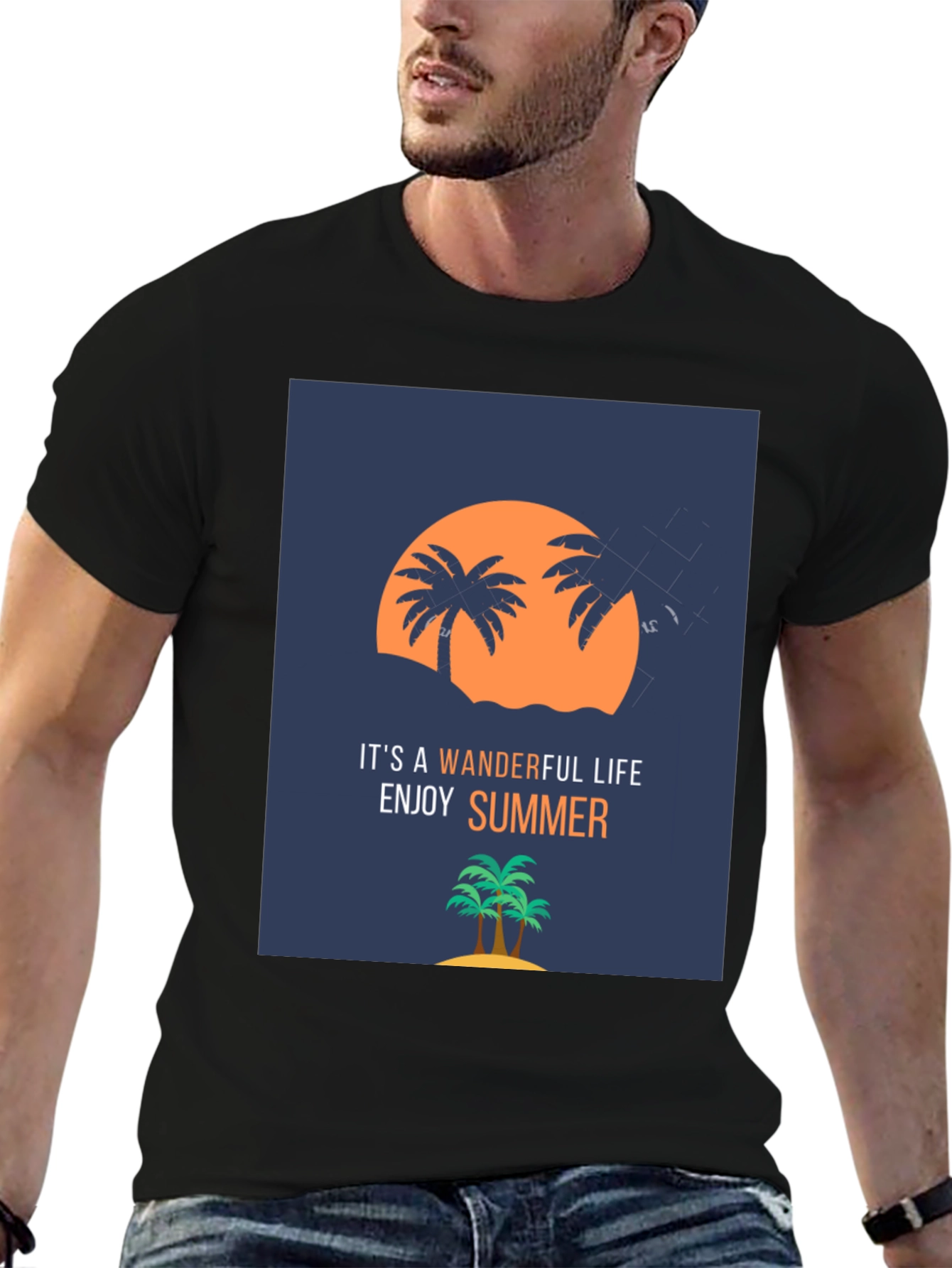 Camiseta Negra Verano Wonderful Life