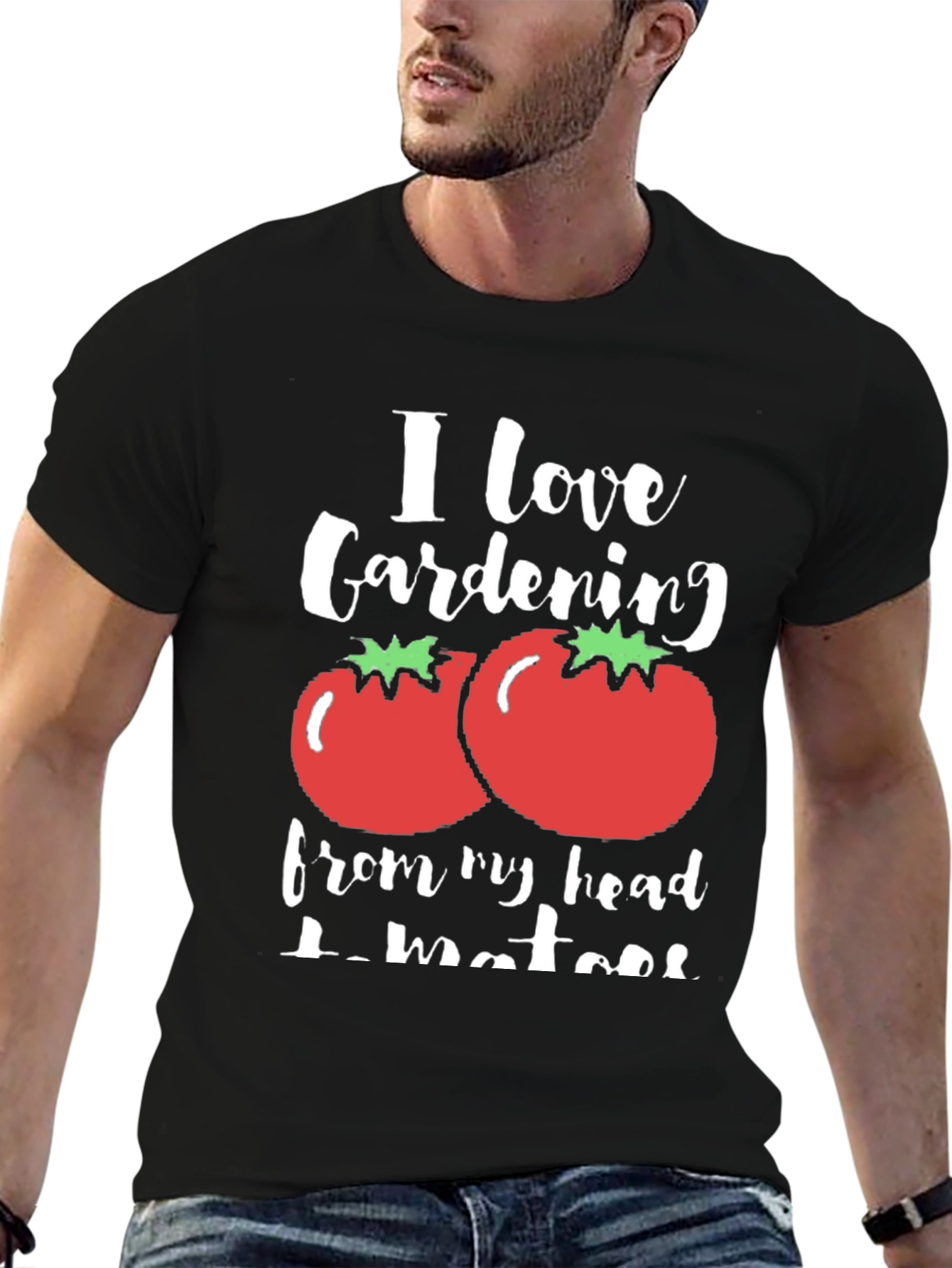 Camiseta Negra Amo la Jardinería