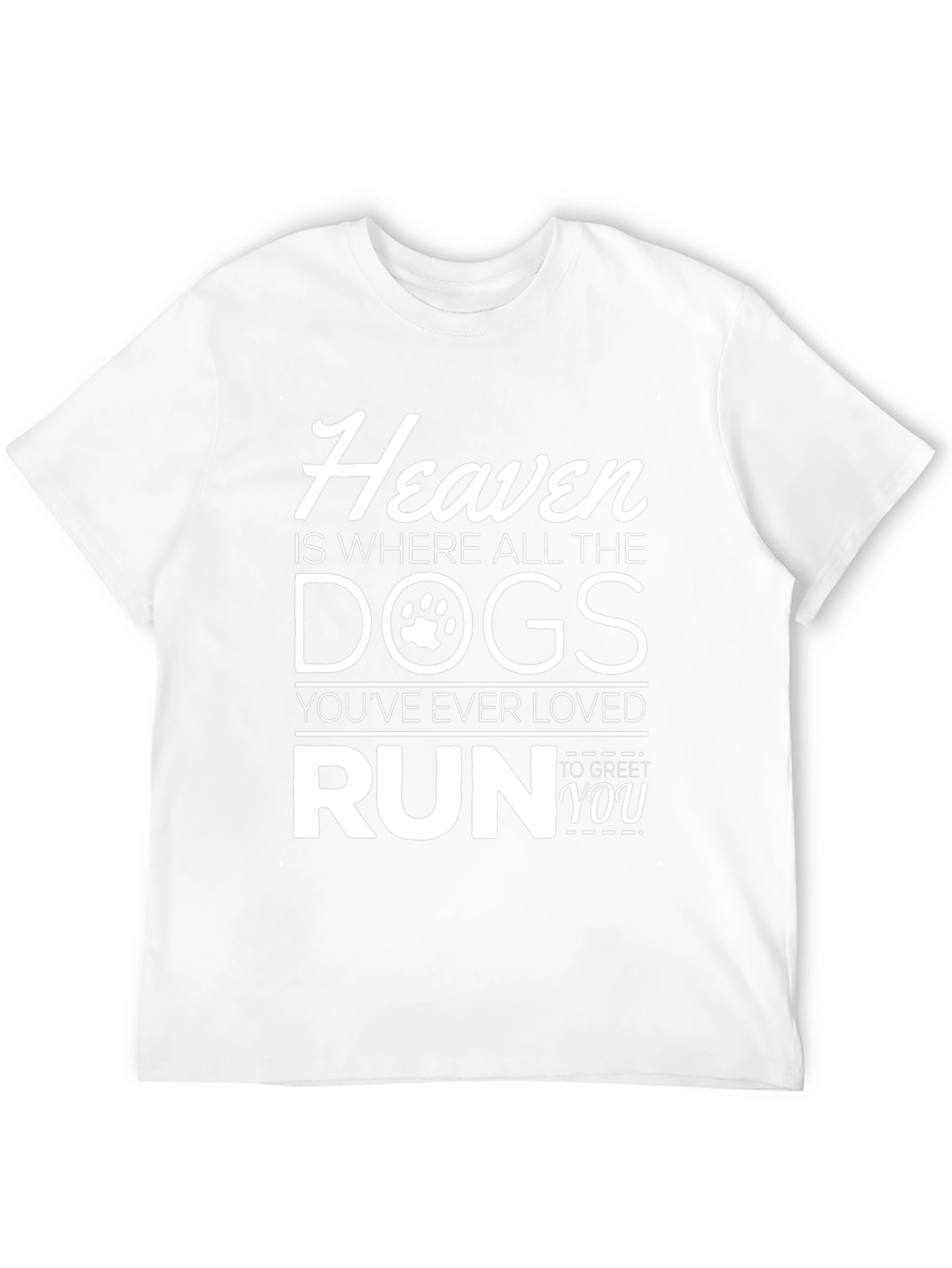 Camiseta Negra Heaven Dogs - Para Amantes de Mascotas