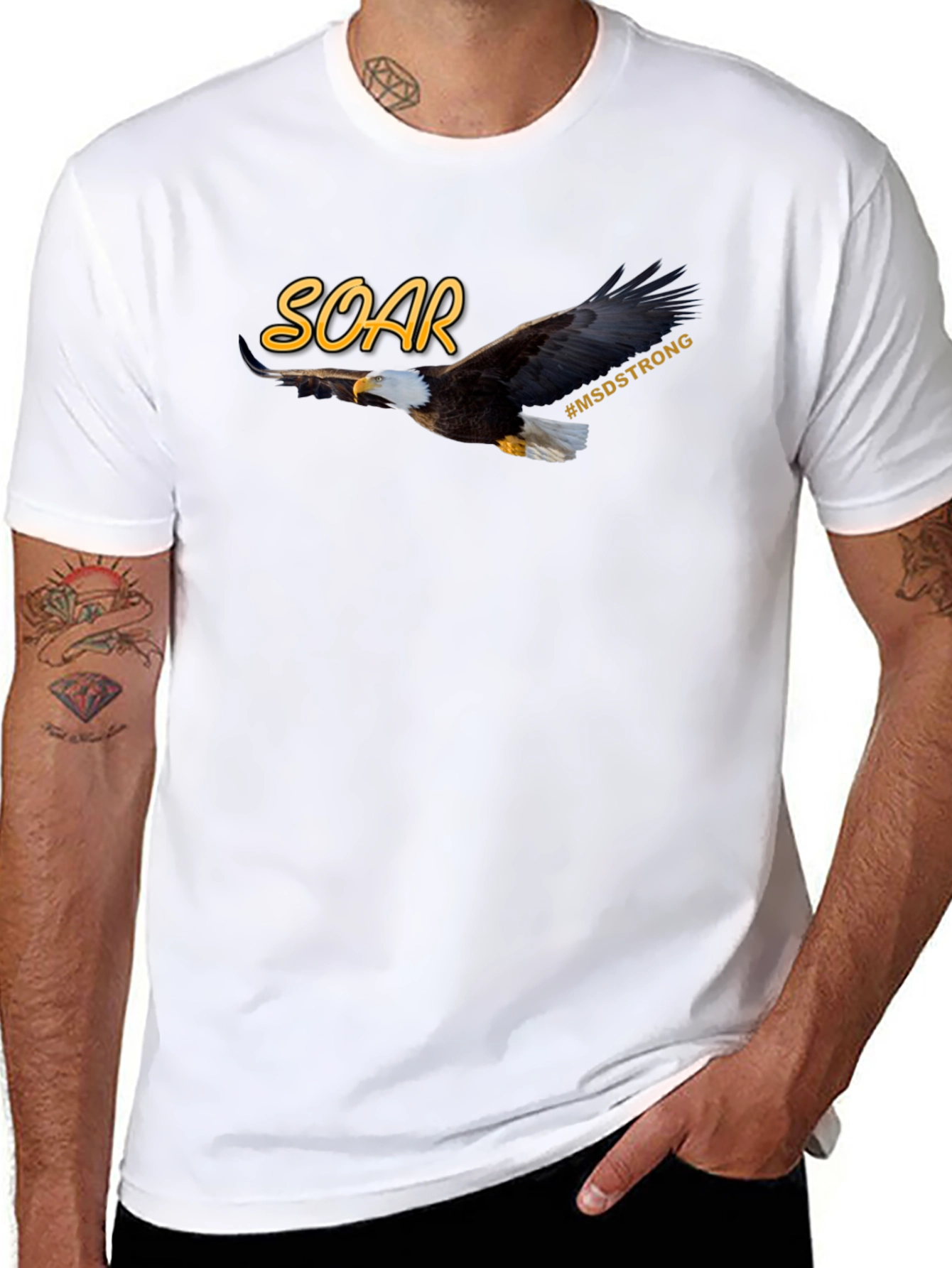 Camiseta Negra SOAR MSD Strong Águila