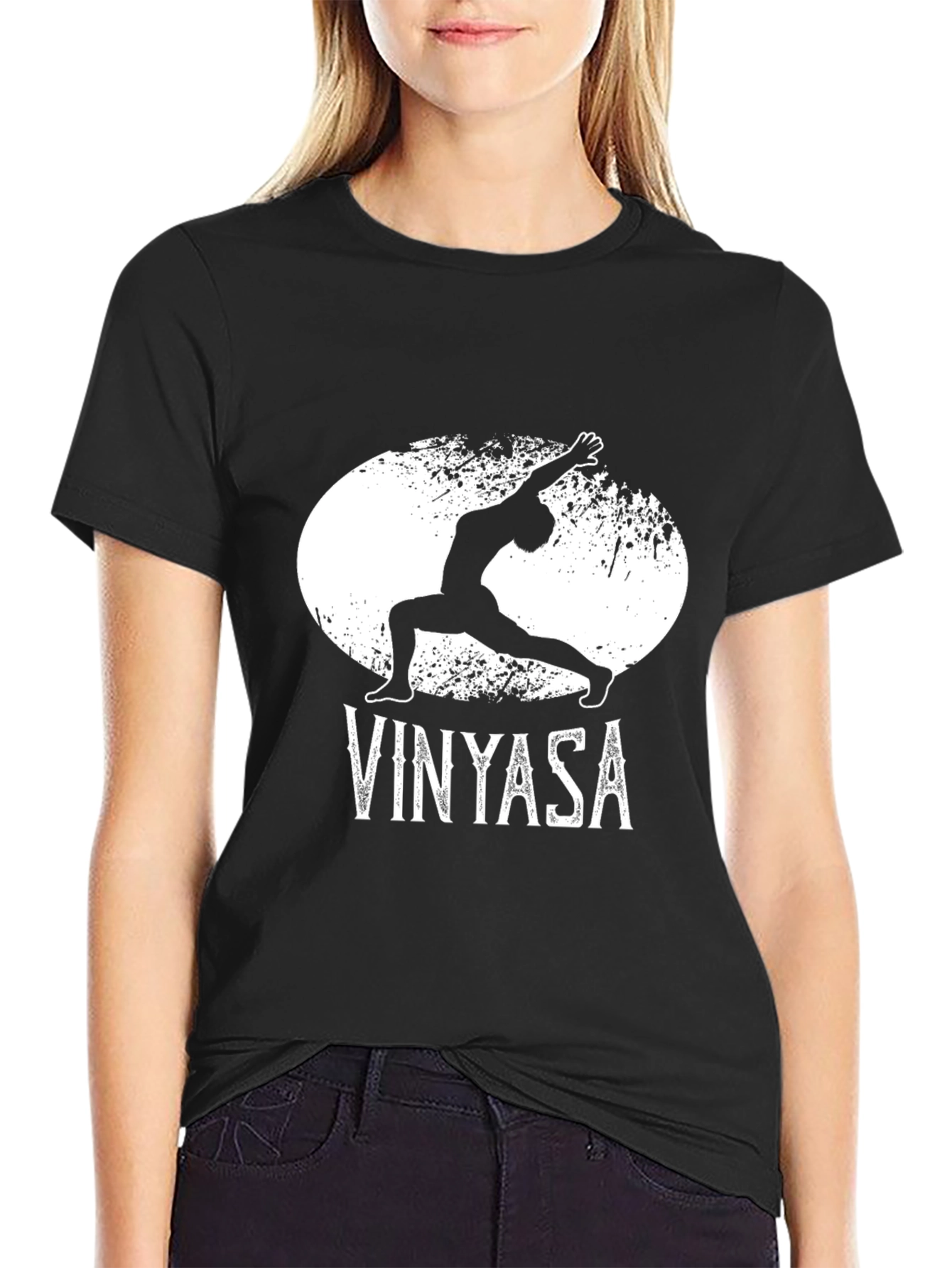 Camiseta Negra Vinyasa Yoga para Hombre
