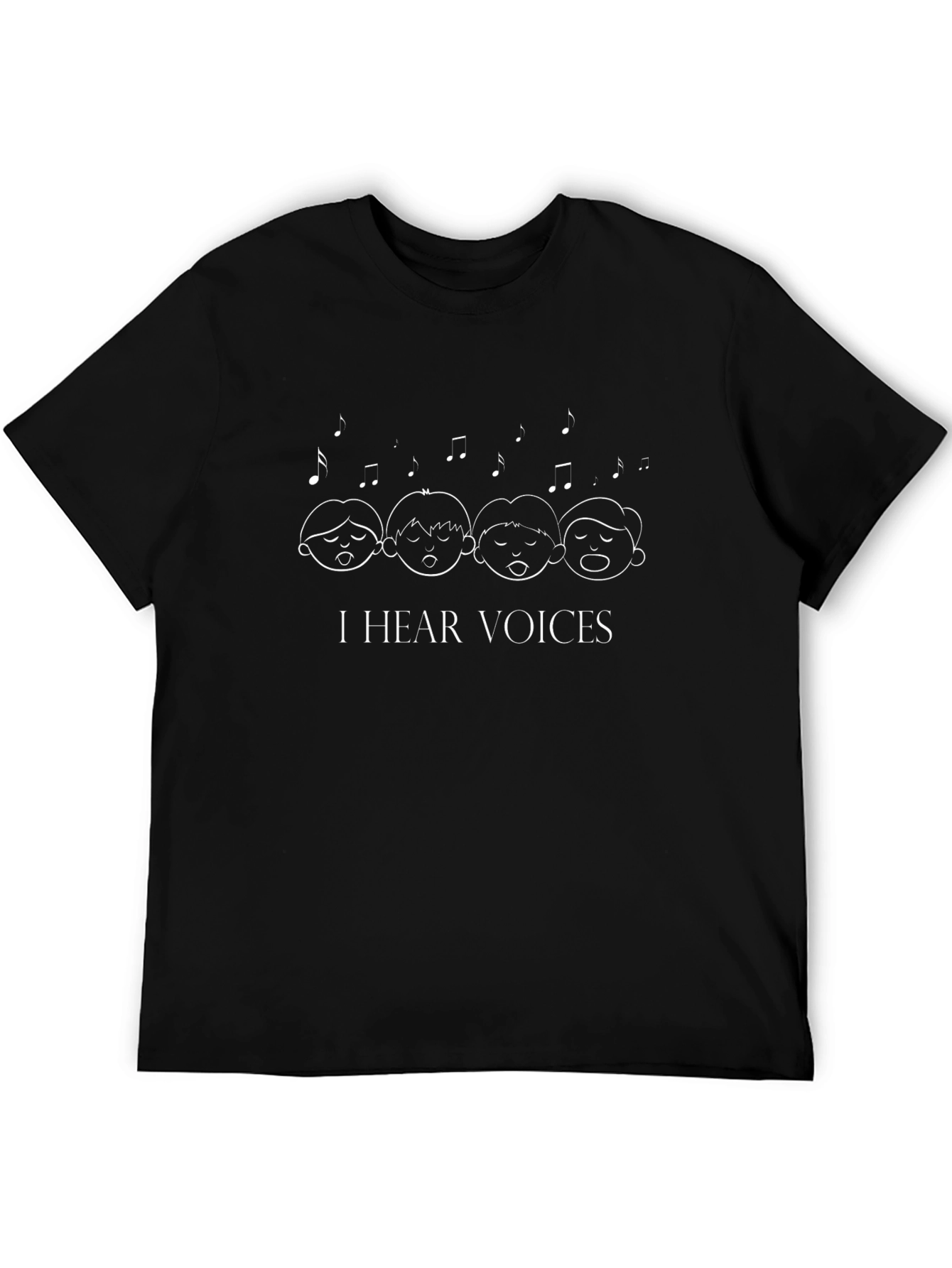 Camiseta Negra I Hear Voices Música