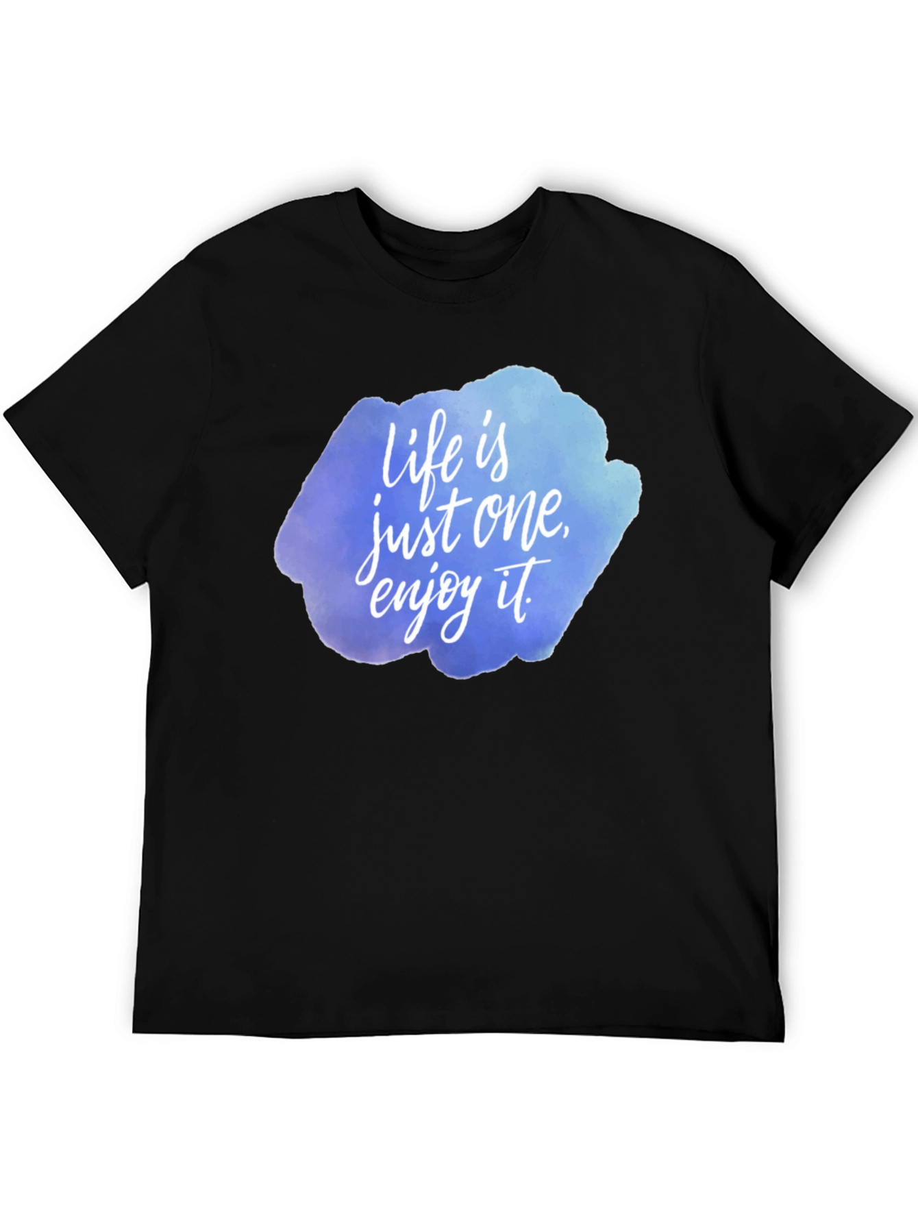 Camiseta Negra con Estampado Life is just one