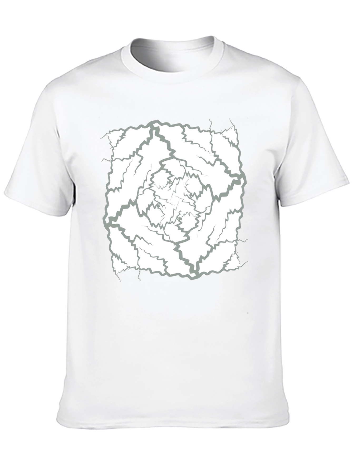 Camiseta Negra con Diseño Abstracto de Rayos