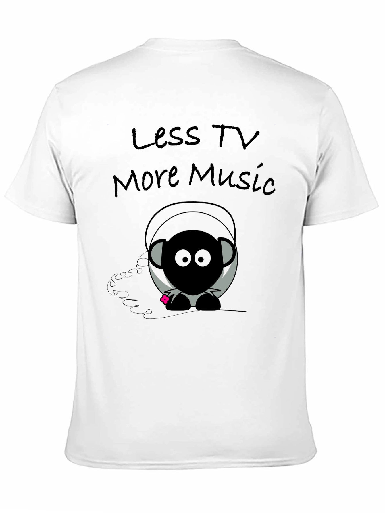 Camiseta Negra con Diseño Musical
