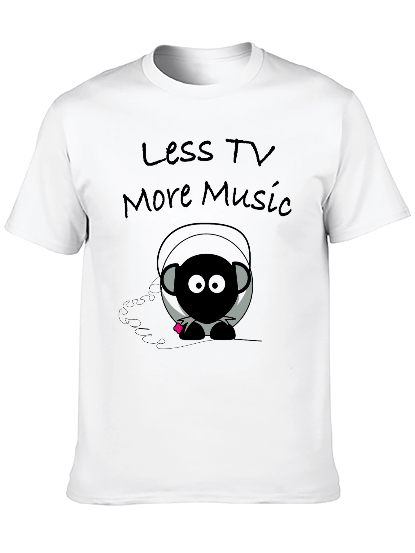 Camiseta Negra con Diseño Musical