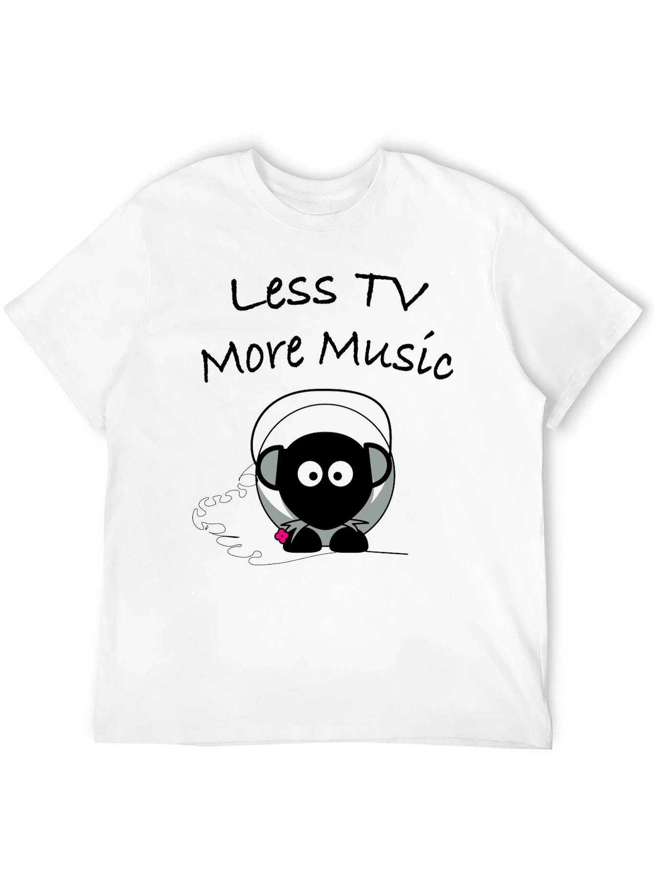 Camiseta Negra con Diseño Musical