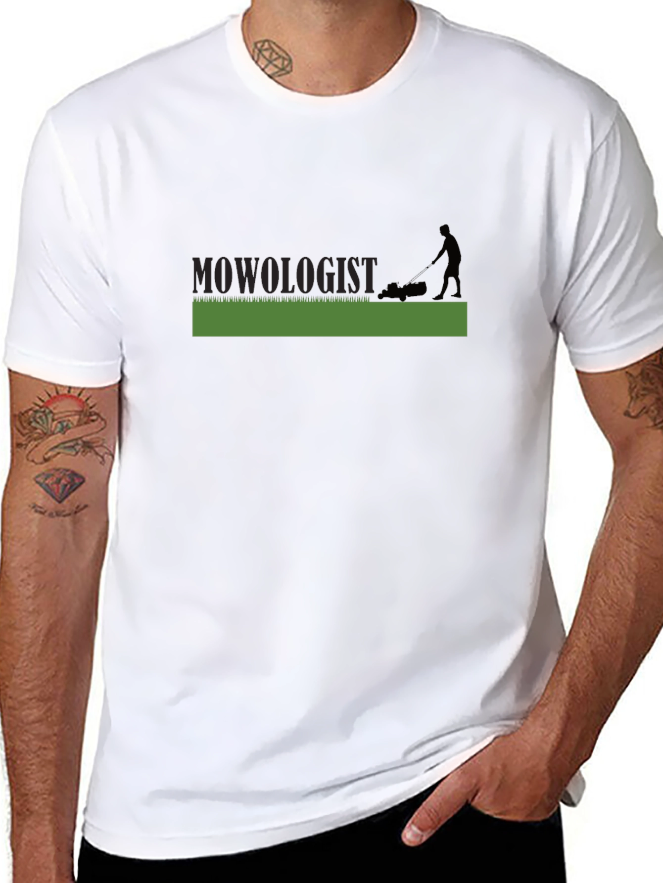 Camiseta Negra Mowologist para Amantes del Jardín