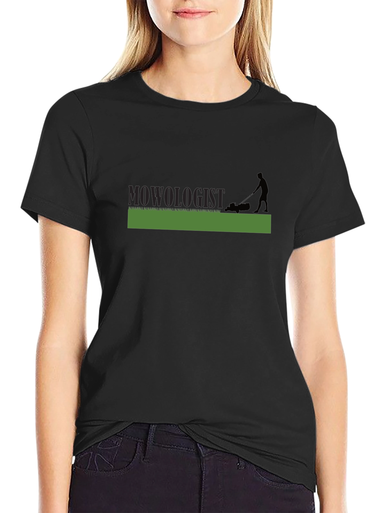 Camiseta Negra Mowologist para Amantes del Jardín