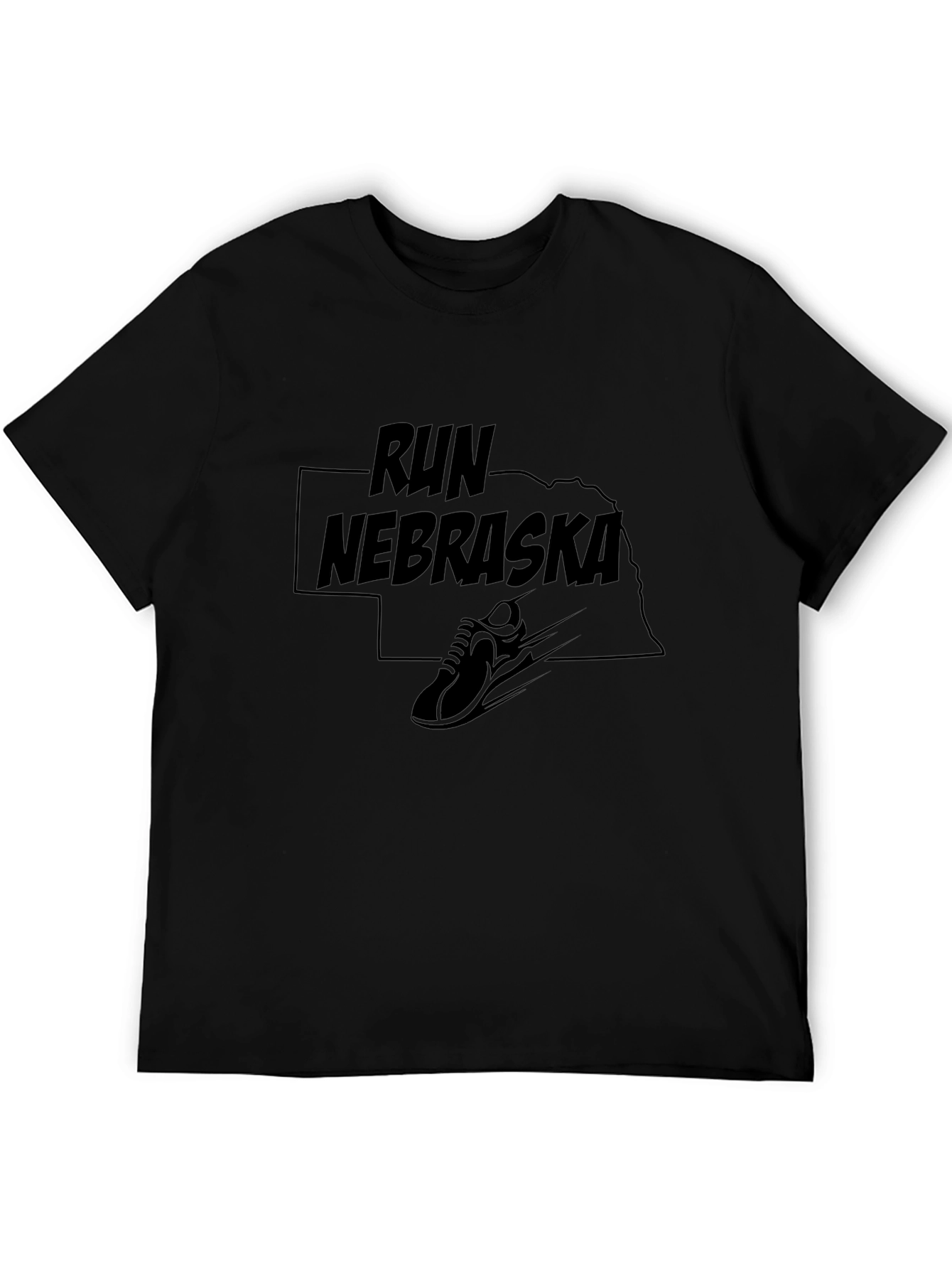 Camiseta Negra Run Nebraska