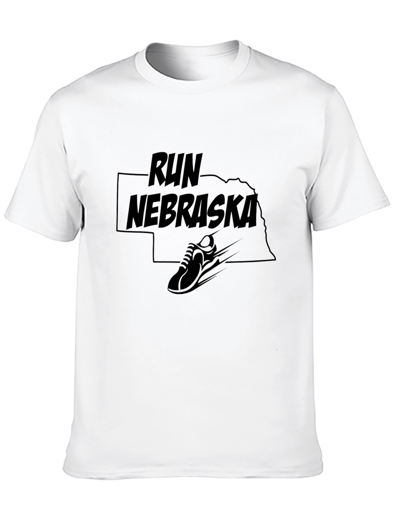 Camiseta Negra Run Nebraska