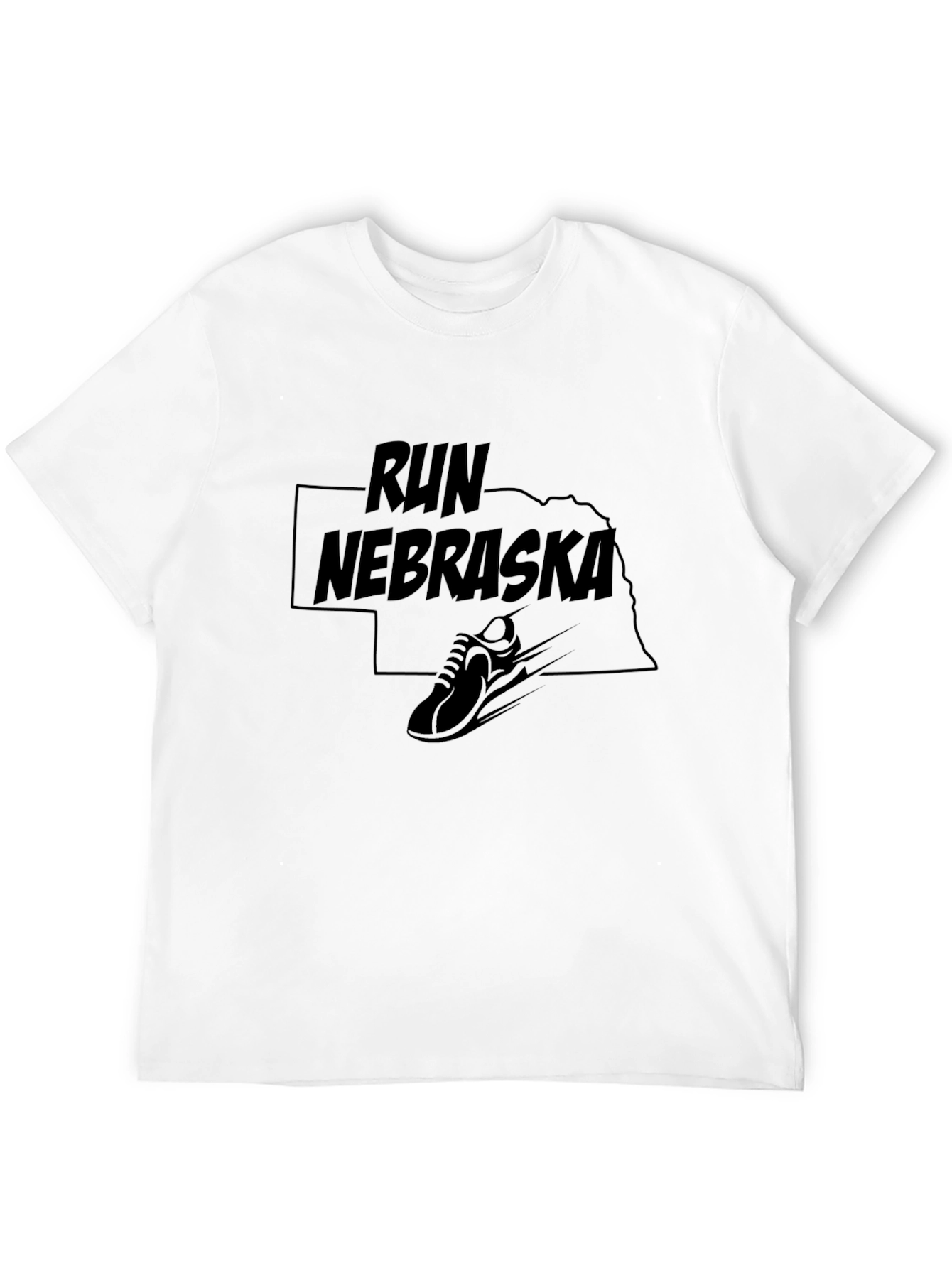 Camiseta Negra Run Nebraska