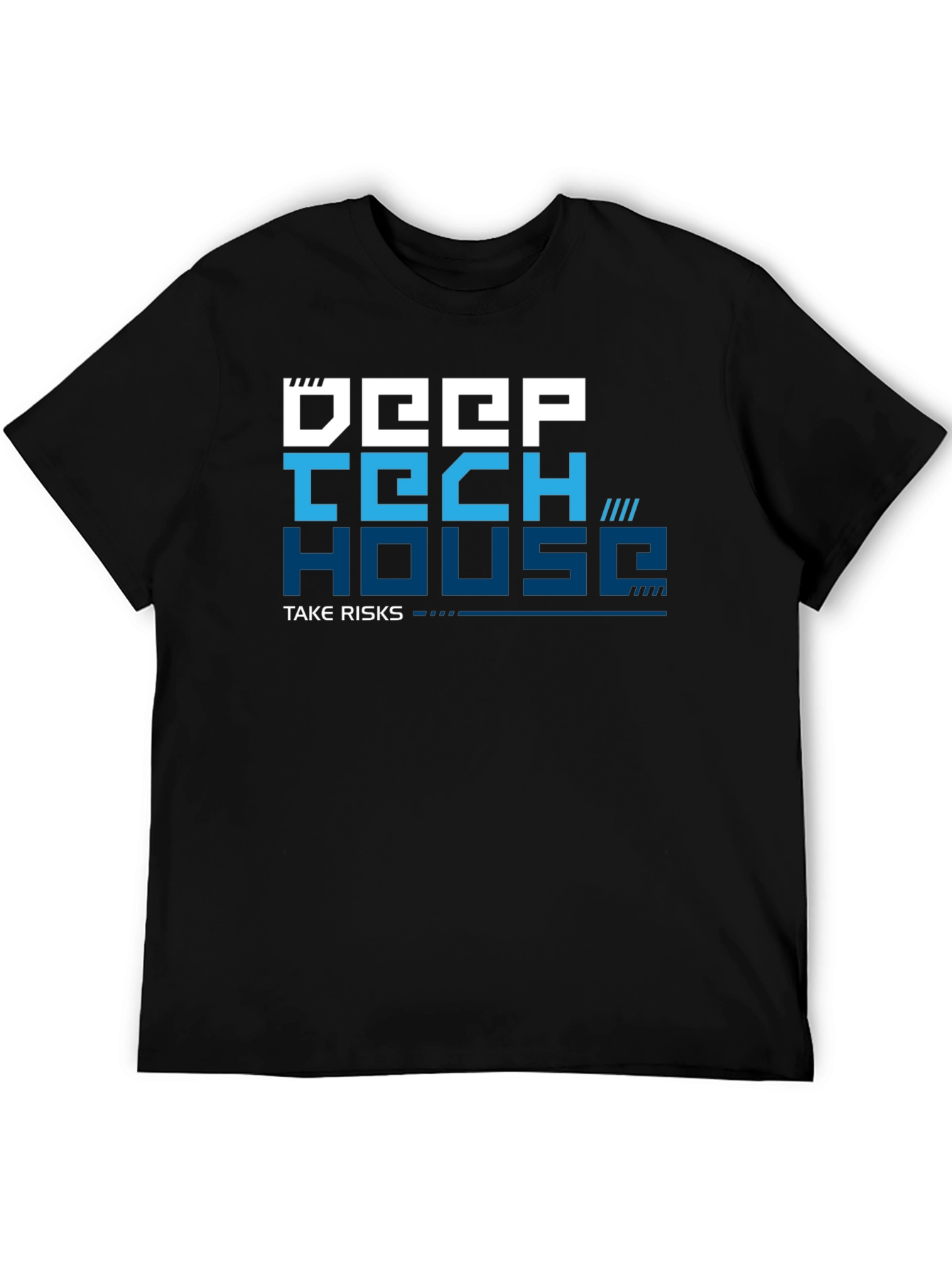 Camiseta Negra Deep Tech House Take Risks