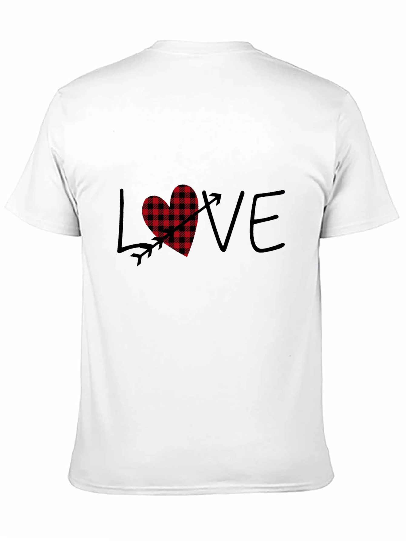 Camiseta Negra Estampada Amor