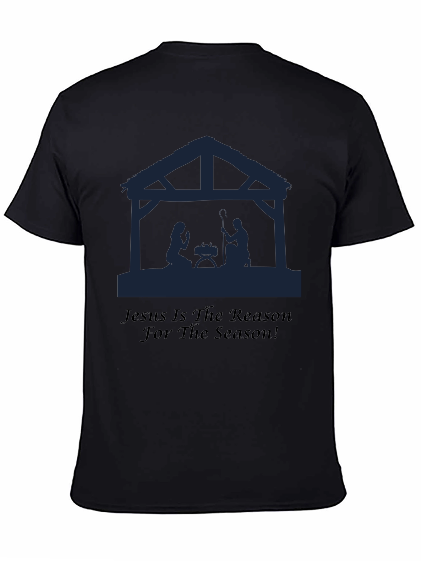 Camiseta Negra: Jesús es la Razón de la Navidad