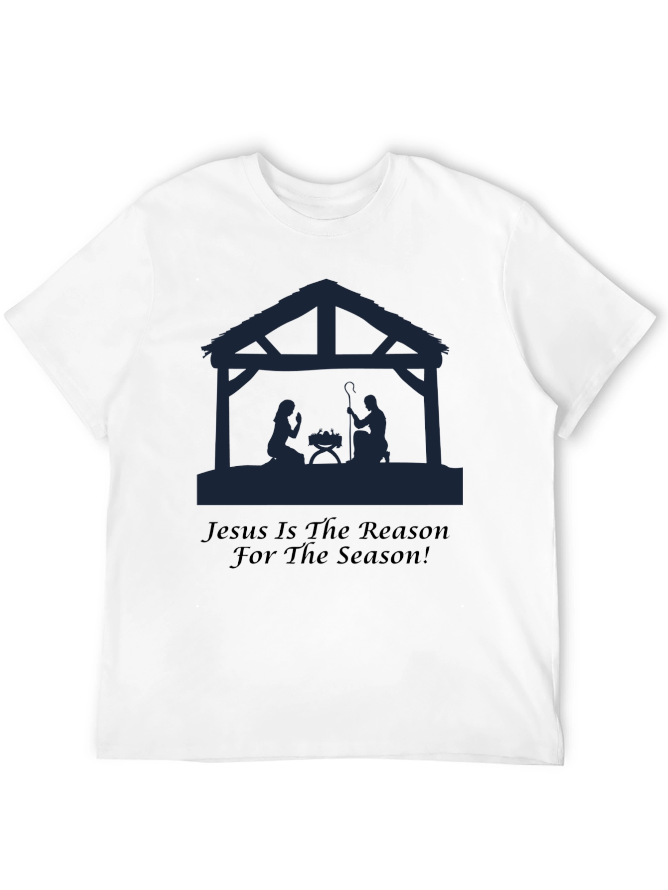 Camiseta Negra: Jesús es la Razón de la Navidad