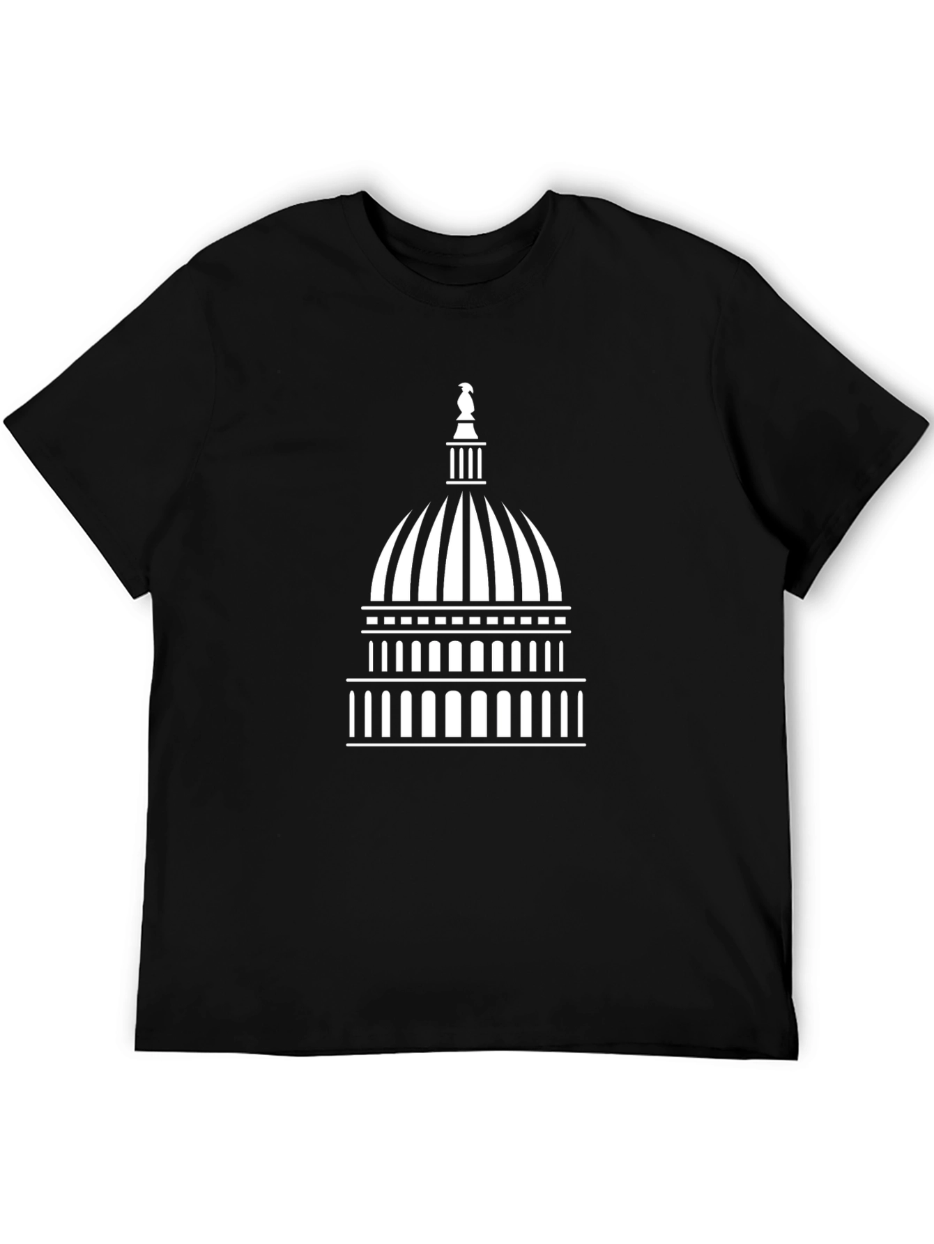 Camiseta Negra con Diseño del Capitolio Estadounidense