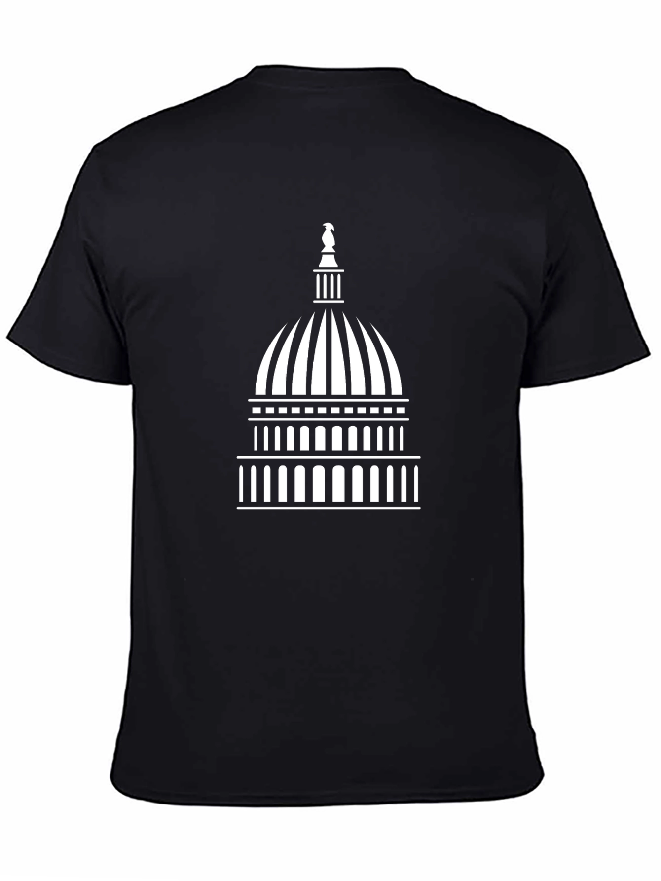 Camiseta Negra con Diseño del Capitolio Estadounidense