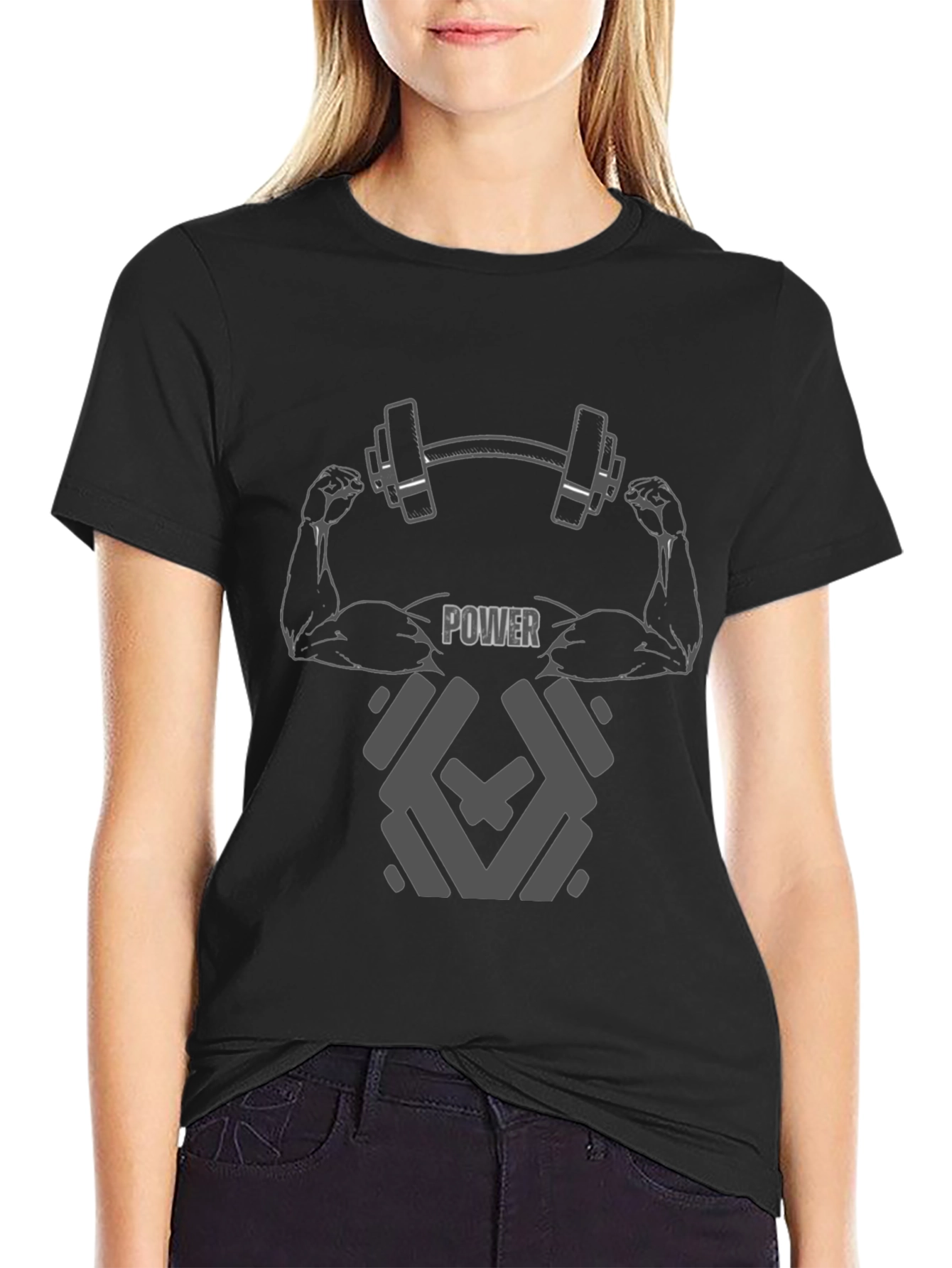 Camiseta Negra Deportiva Power