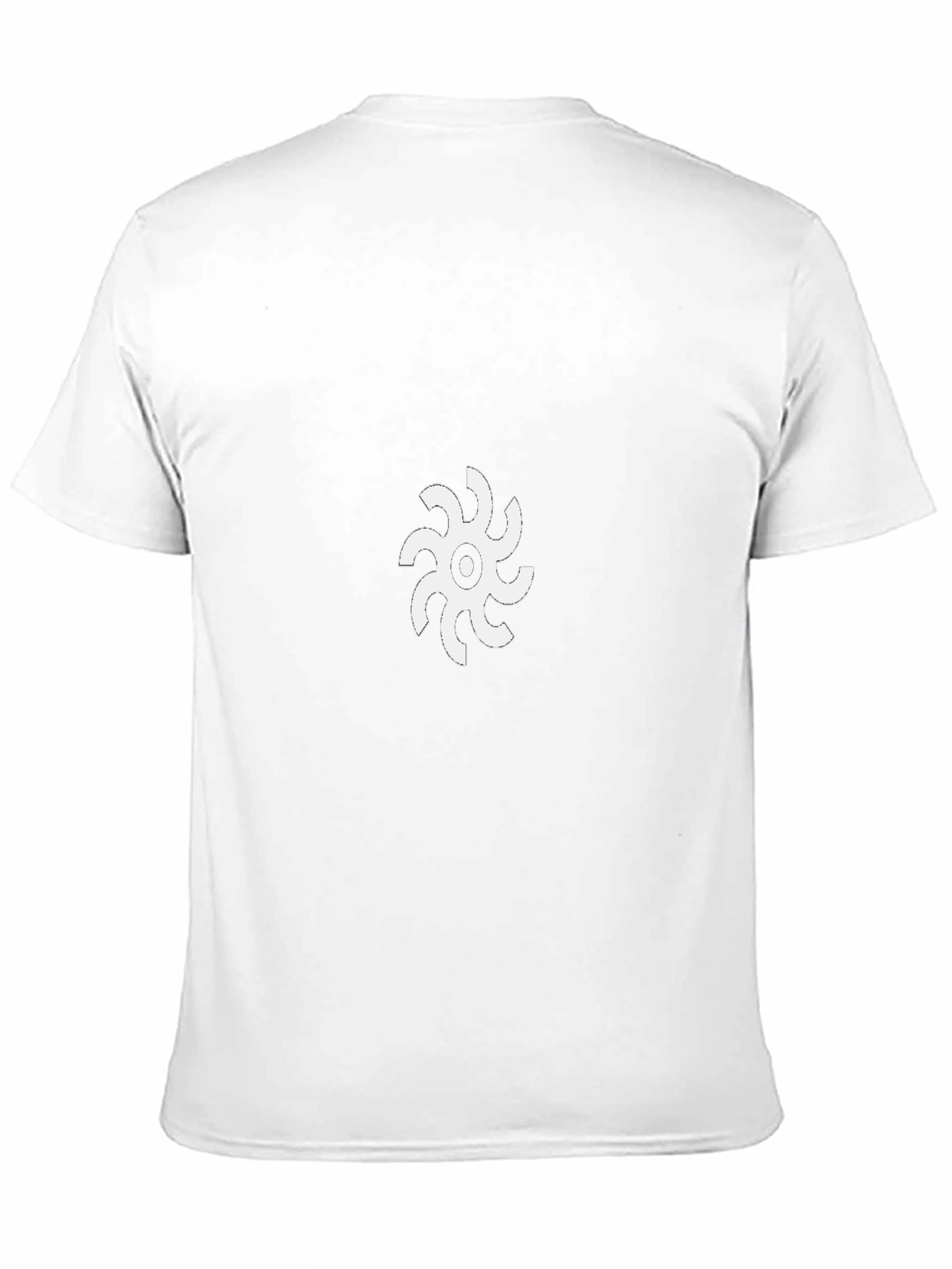 Camiseta Negra con Diseño Abstracto Circular