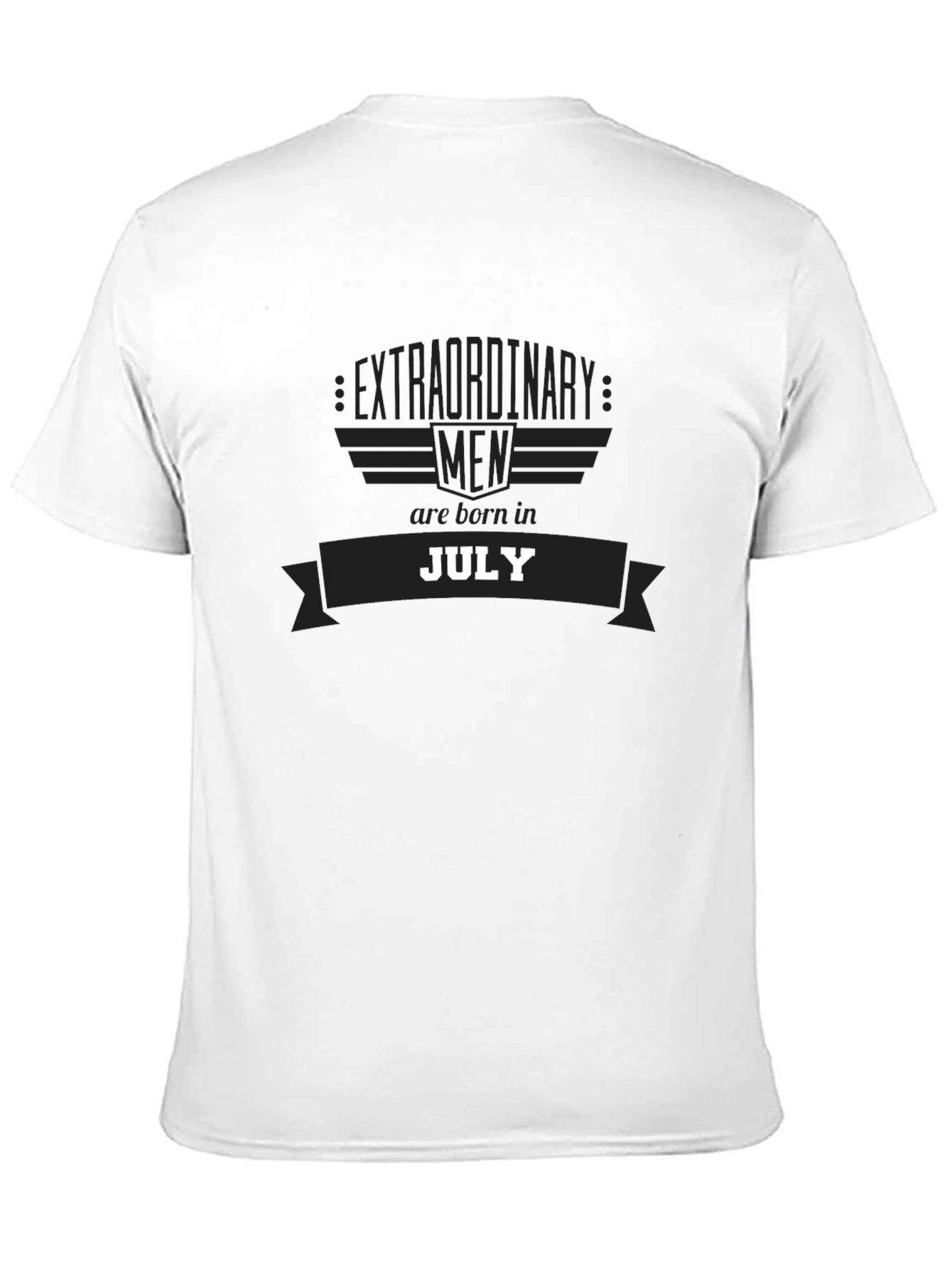 Camiseta Negra Hombres Extraordinarios Nacen en Julio