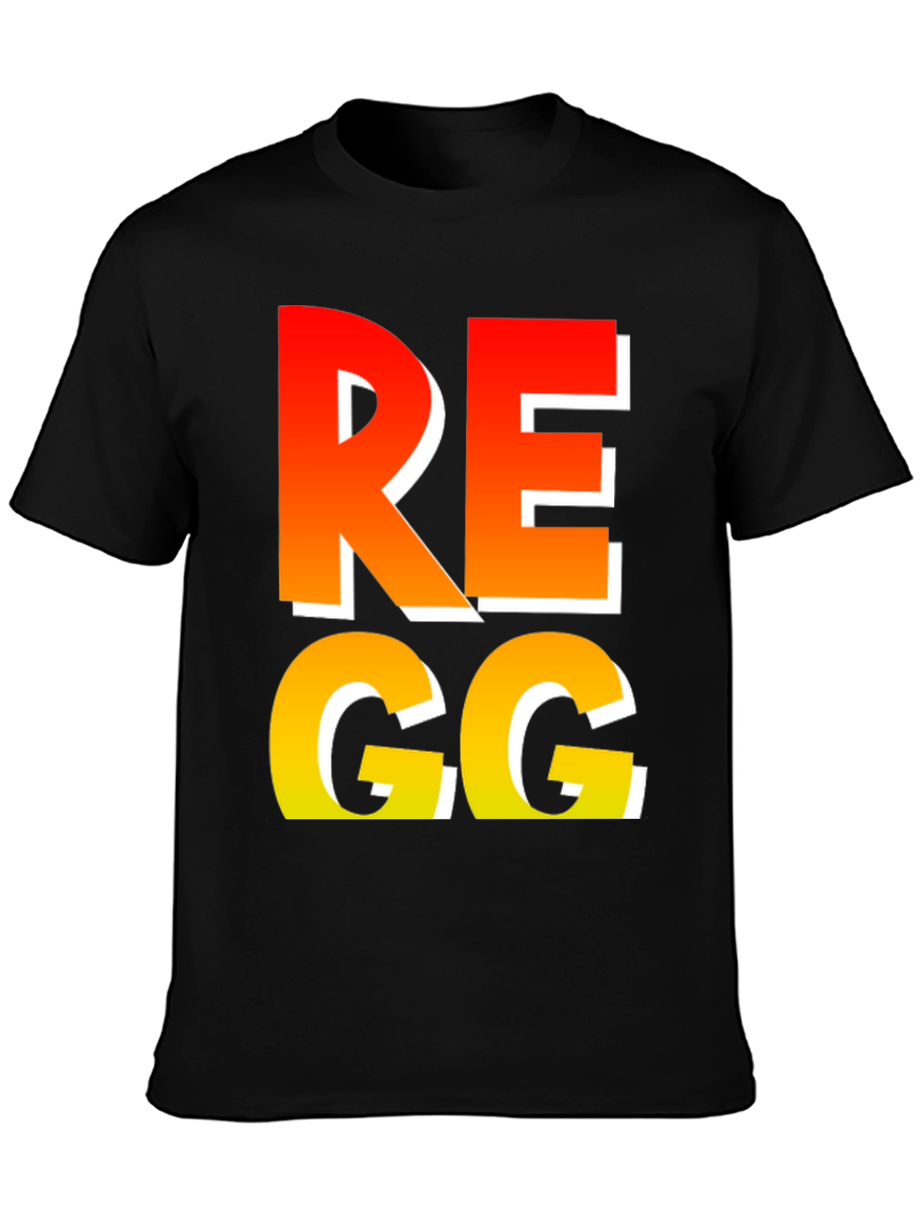 Camiseta Regg Degradado Naranja Amarillo Diseño Moderno