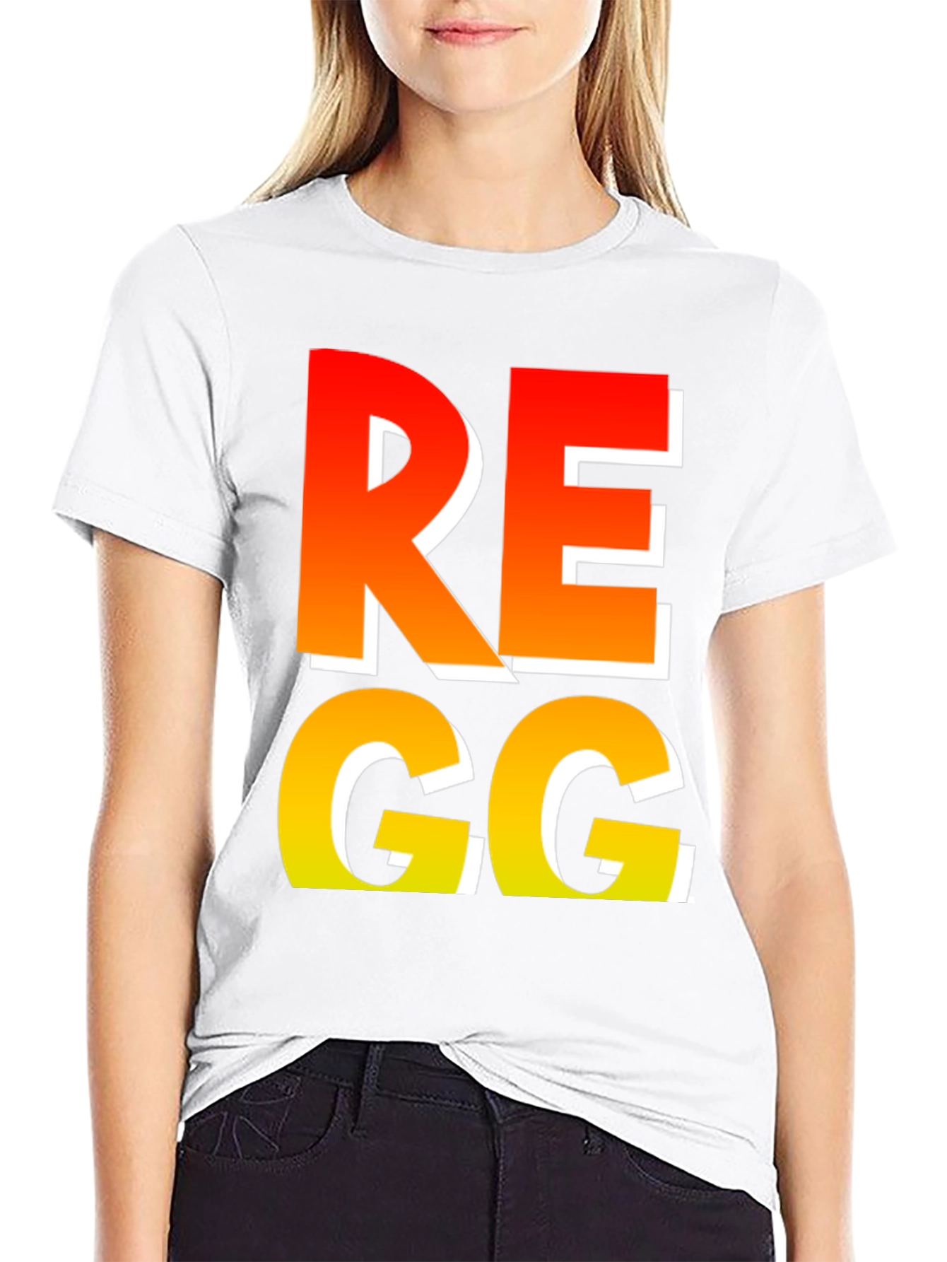 Camiseta Regg Degradado Naranja Amarillo Diseño Moderno