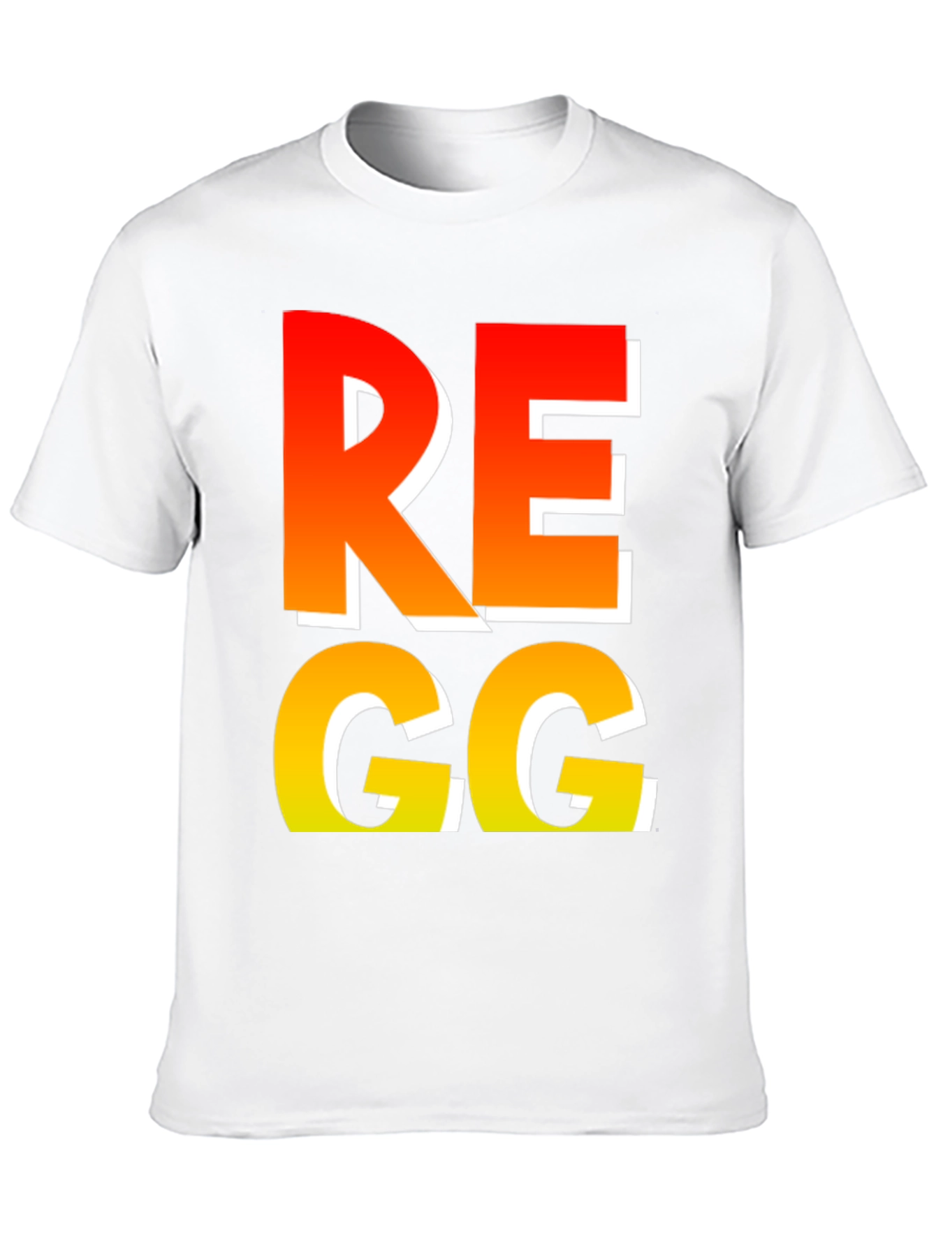 Camiseta Regg Degradado Naranja Amarillo Diseño Moderno