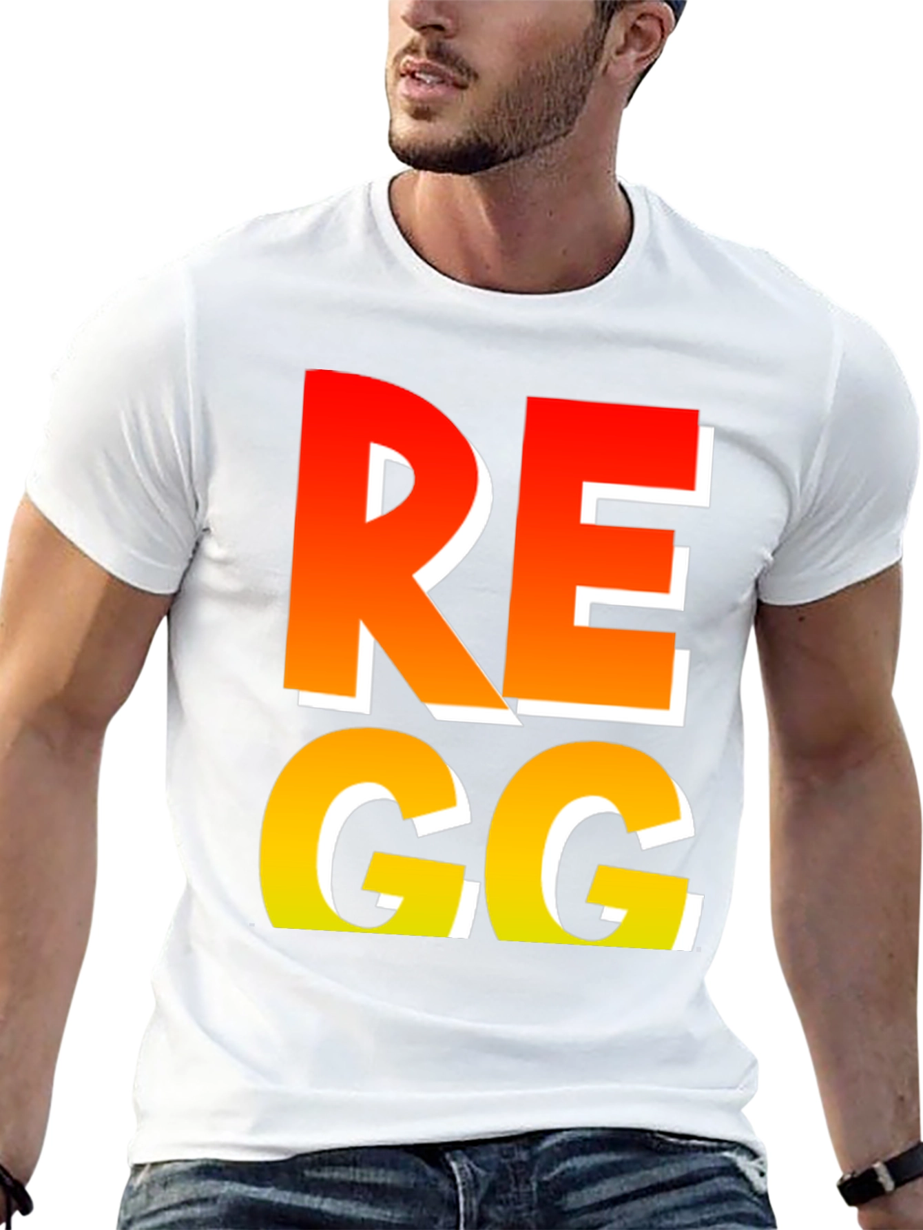 Camiseta Regg Degradado Naranja Amarillo Diseño Moderno