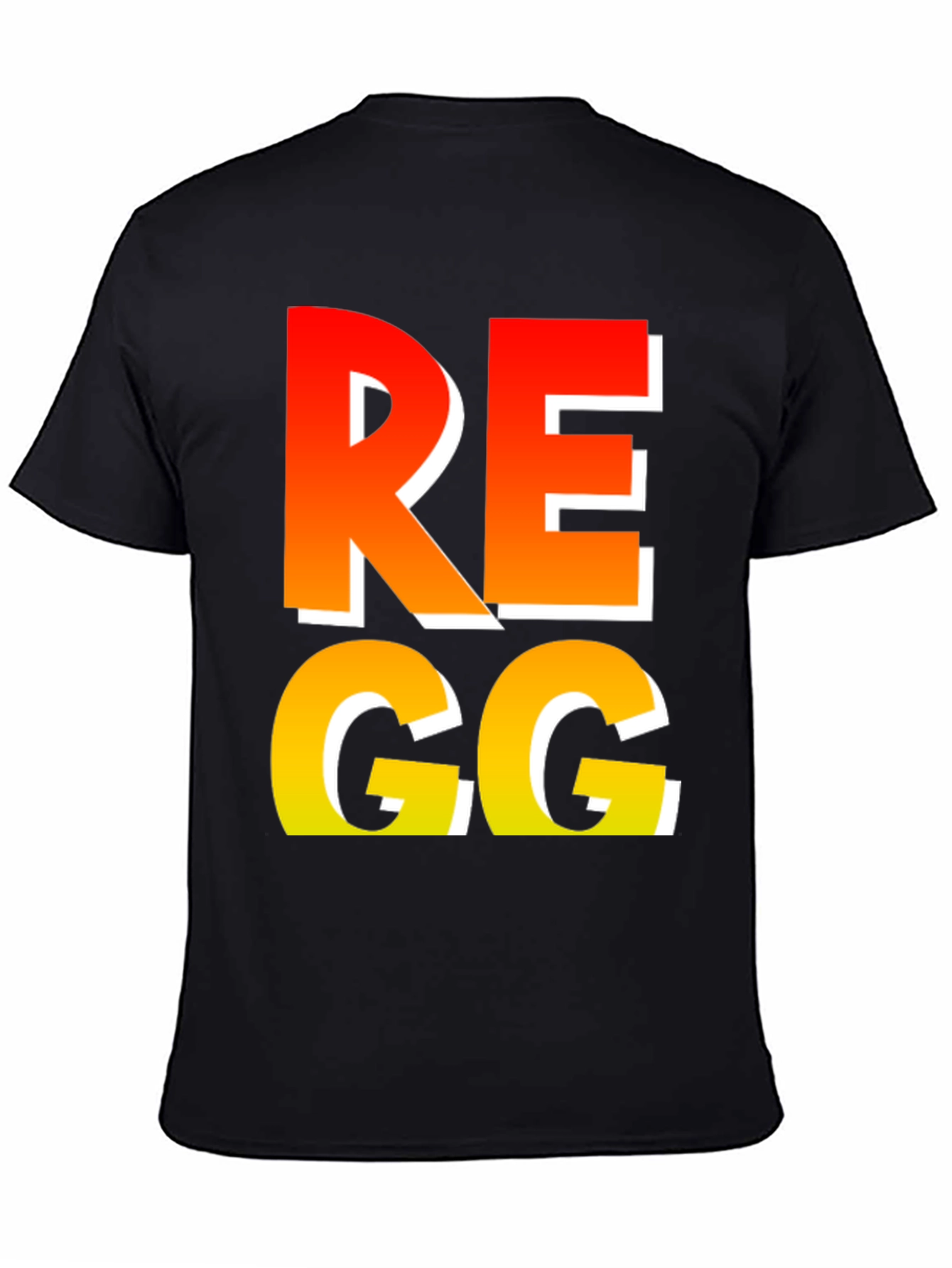 Camiseta Regg Degradado Naranja Amarillo Diseño Moderno