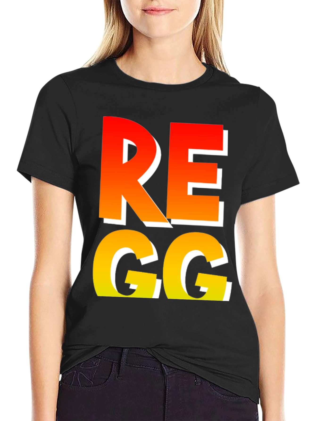 Camiseta Regg Degradado Naranja Amarillo Diseño Moderno