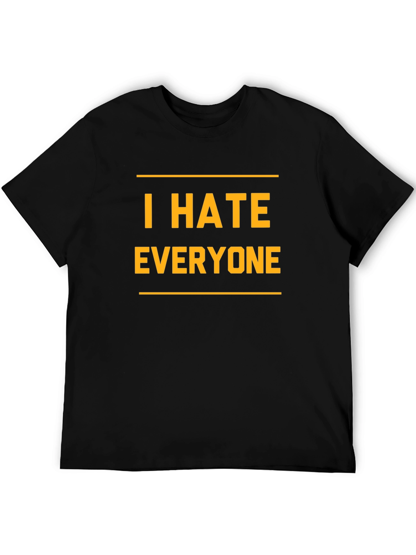 Camiseta Negra: I Hate Everyone - Expresa tu Actitud!