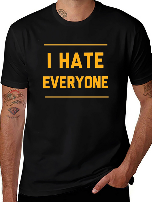 Camiseta Negra: I Hate Everyone - Expresa tu Actitud!