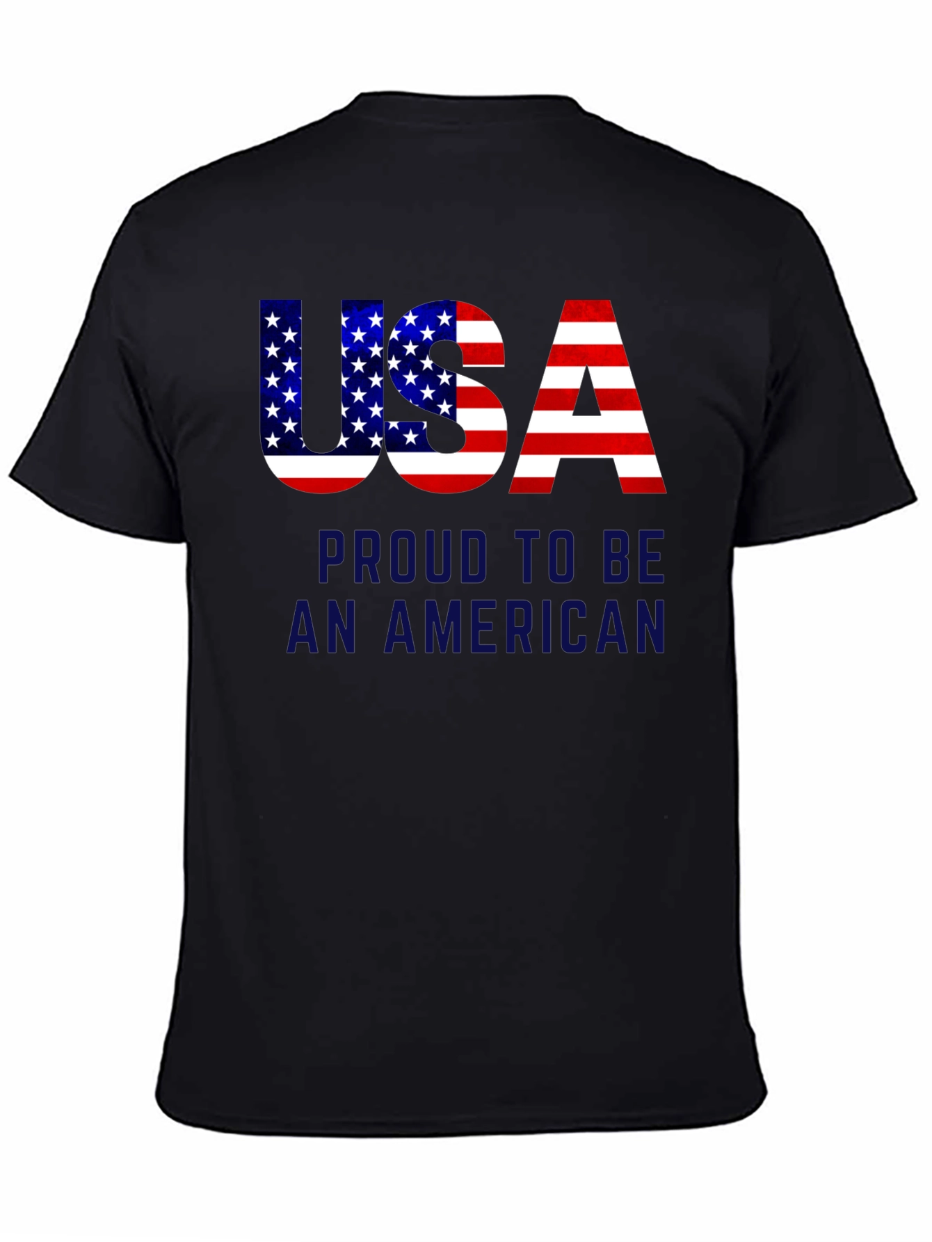 Camiseta Negra USA Proud to be American