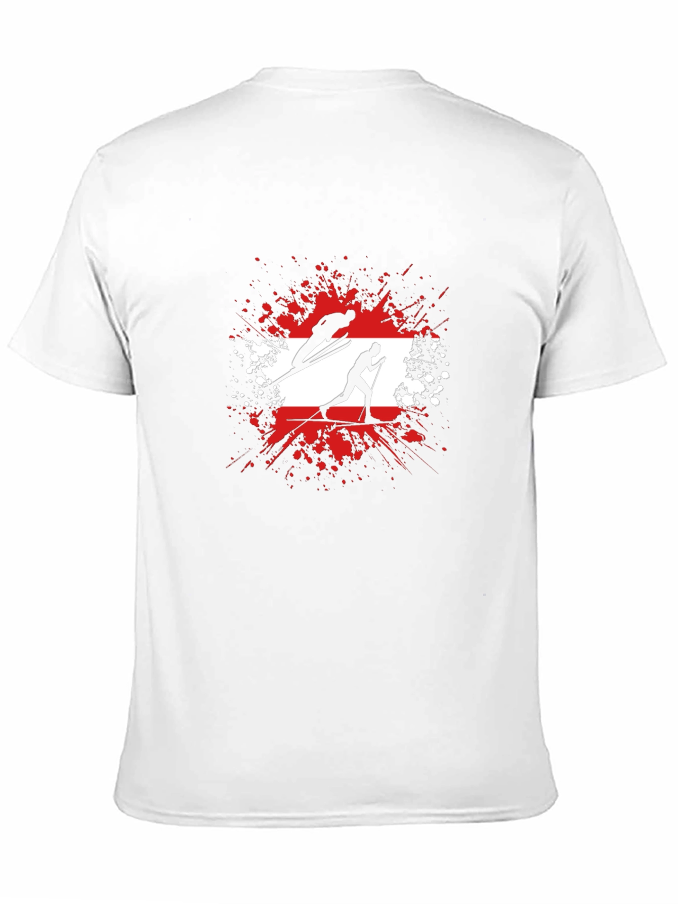 Camiseta Negra con Diseño de Esquí Austriaco