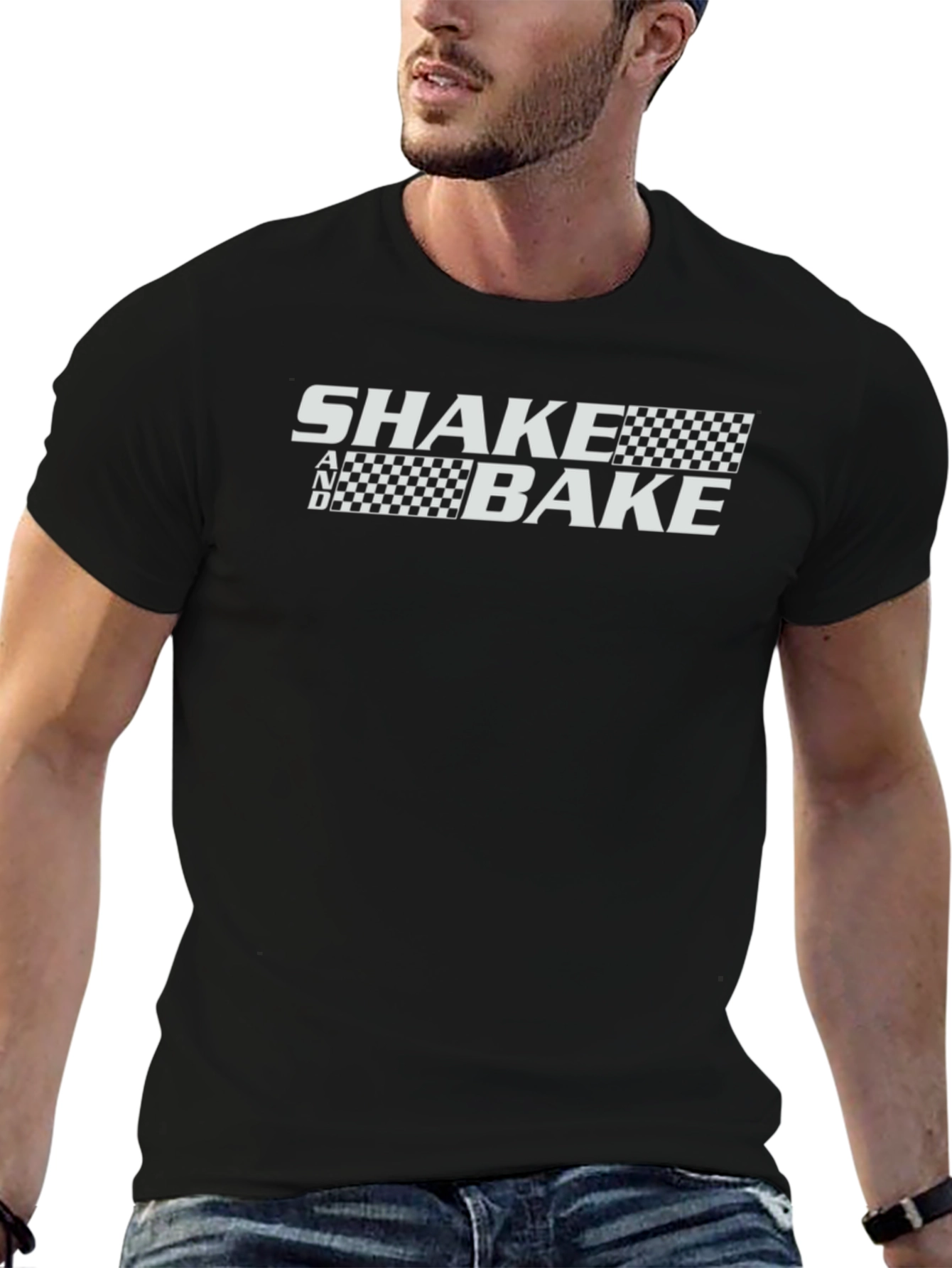 Camiseta Negra Shake and Bake Estilo Racing
