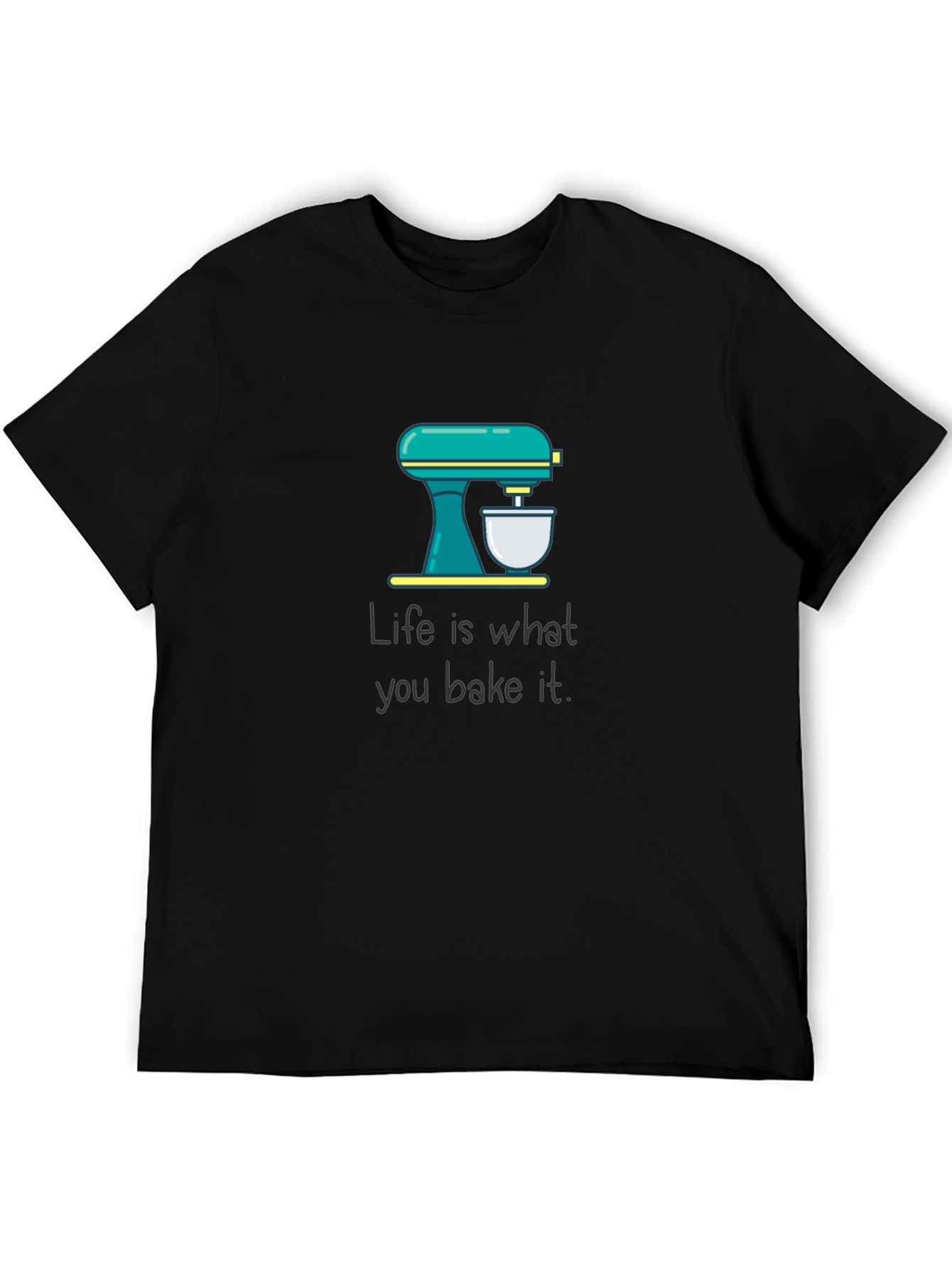 Camiseta Negra La vida es lo que horneas