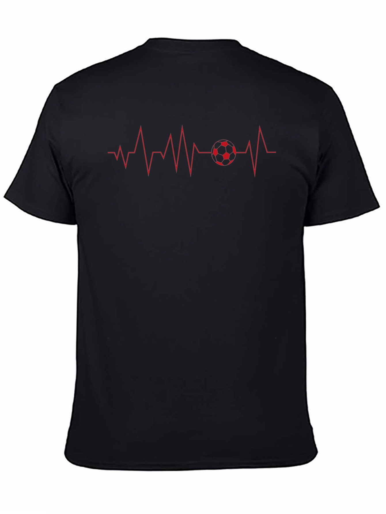 Camiseta Negra Fútbol Pasión - Diseño de Latido