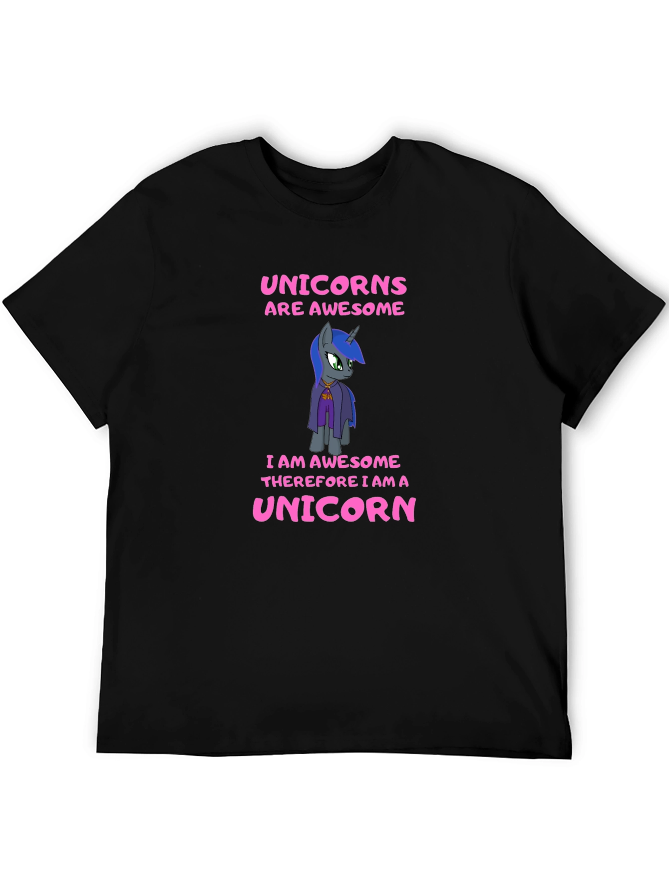 Camiseta Negra Unicornios Are Awesome