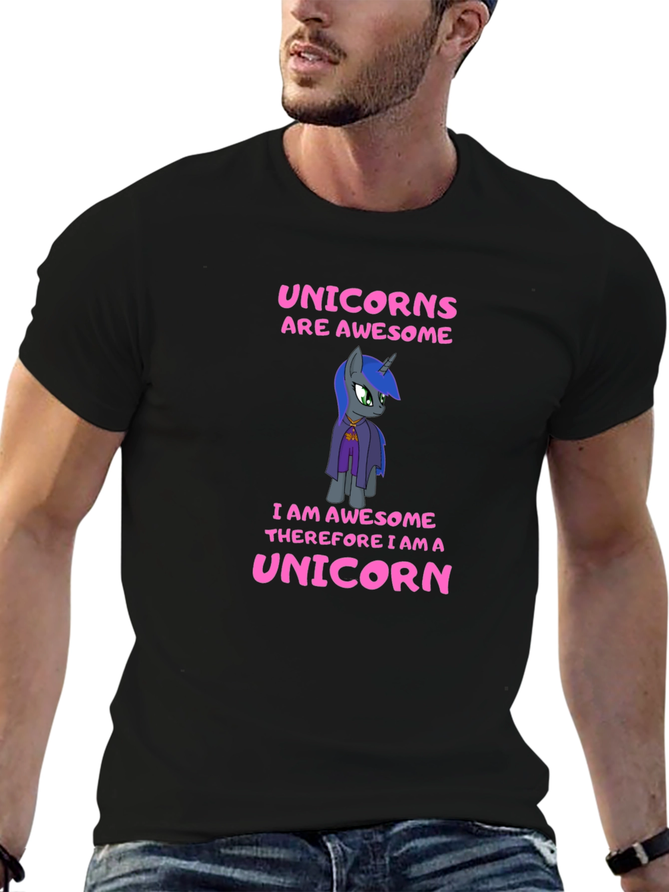 Camiseta Negra Unicornios Are Awesome
