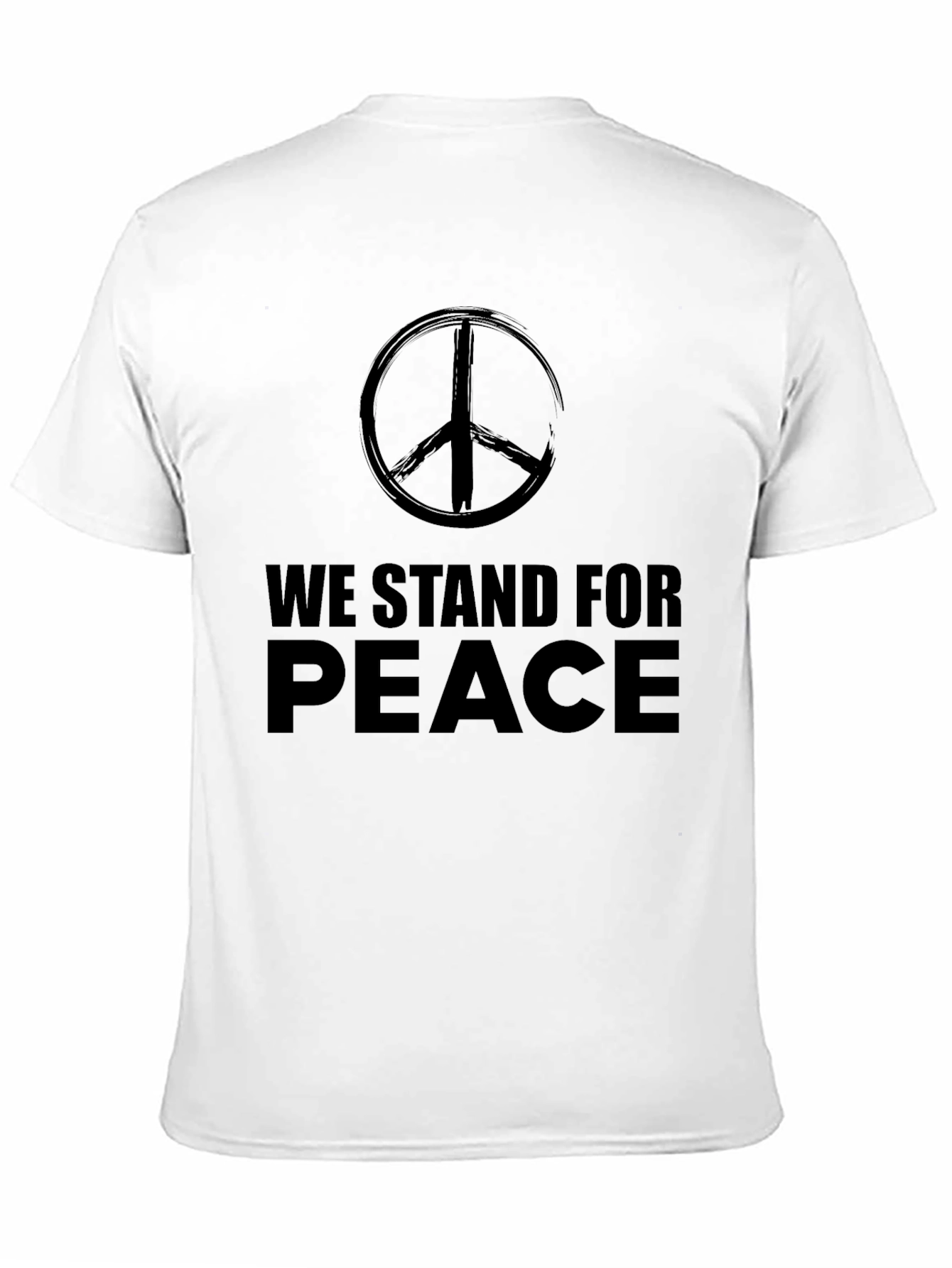 Camiseta Negra We Stand for Peace