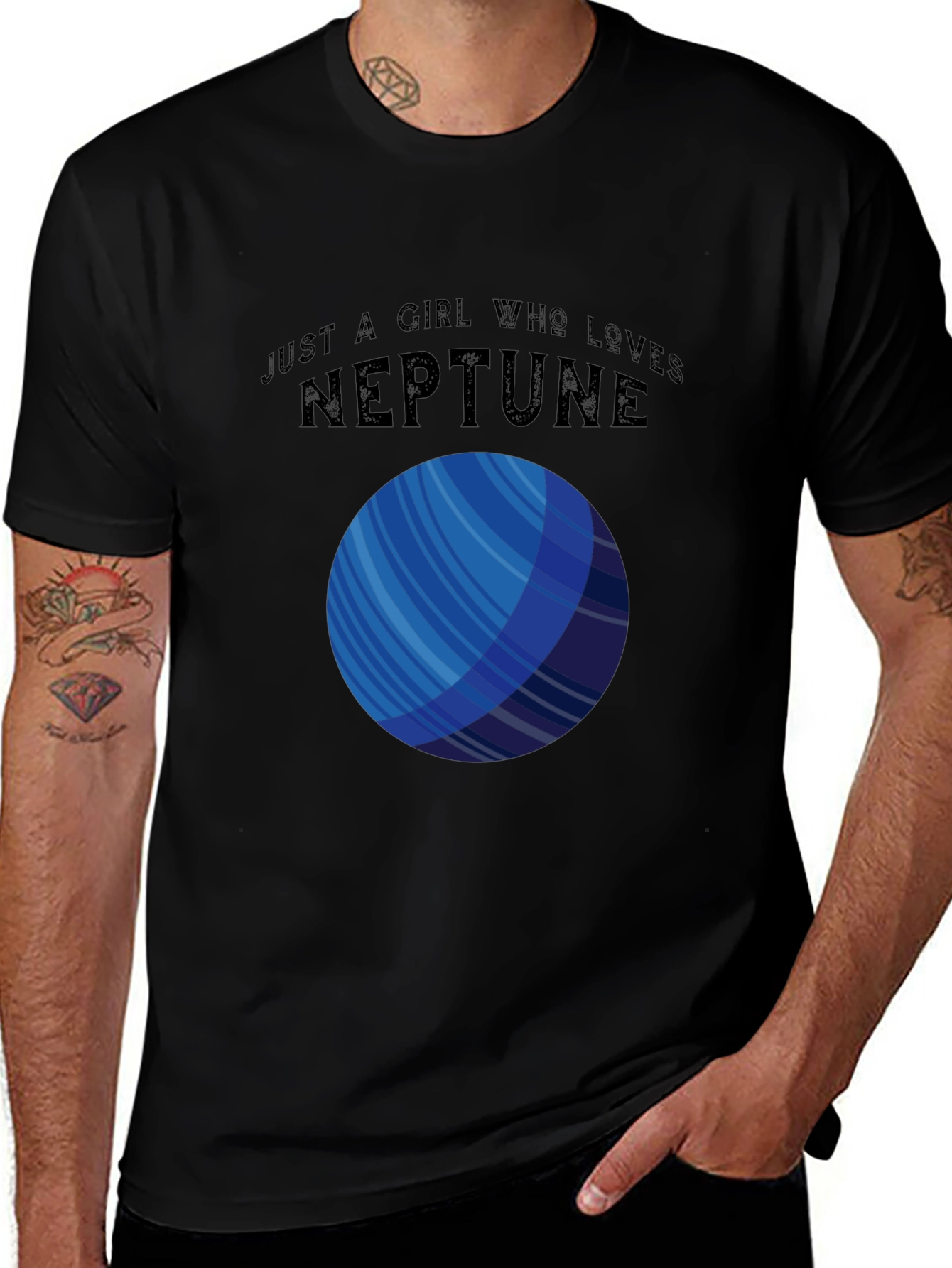 Camiseta Negra Amo Neptuno Unisex