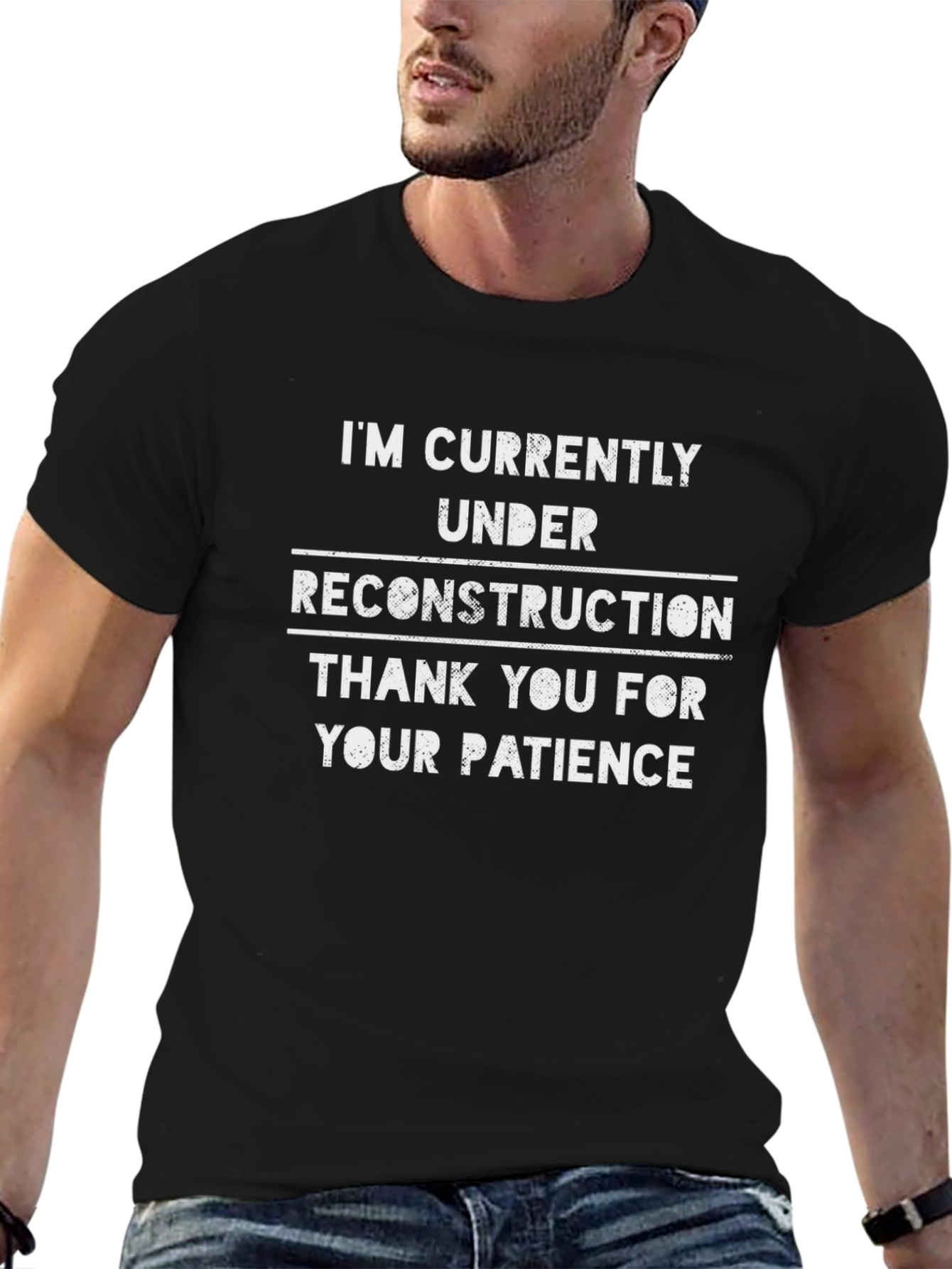 Camiseta Negra: En Reconstrucción - Paciencia