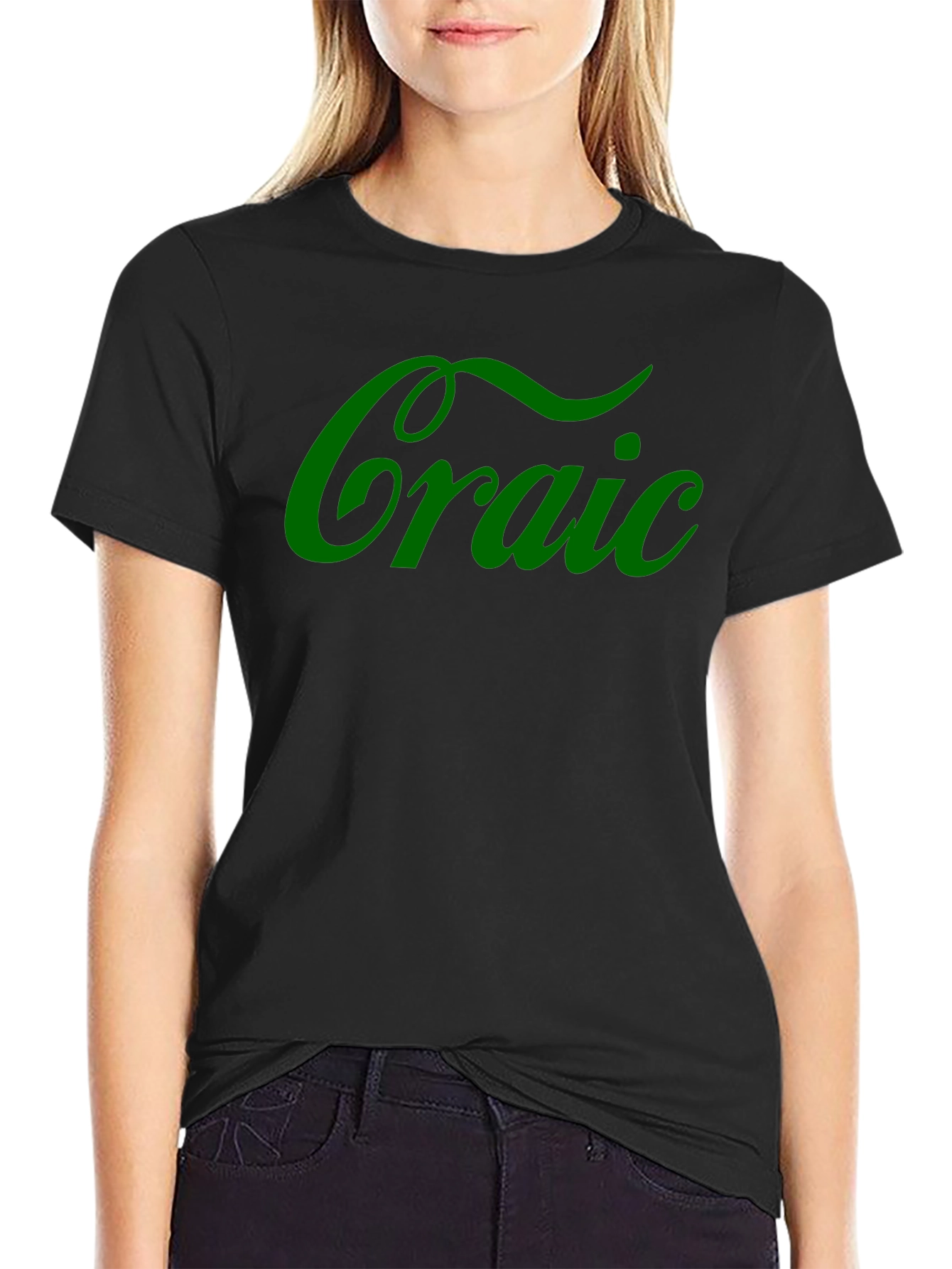 Camiseta Negra Craic Irlandés Divertida