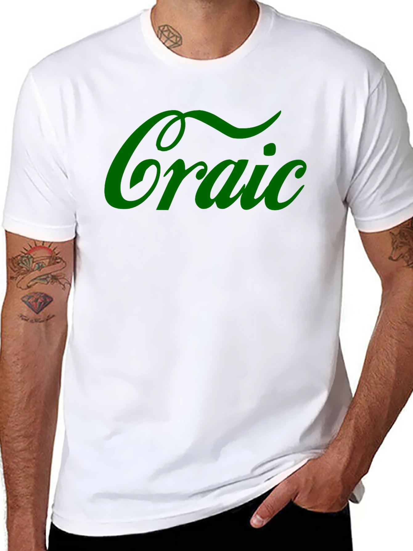 Camiseta Negra Craic Irlandés Divertida