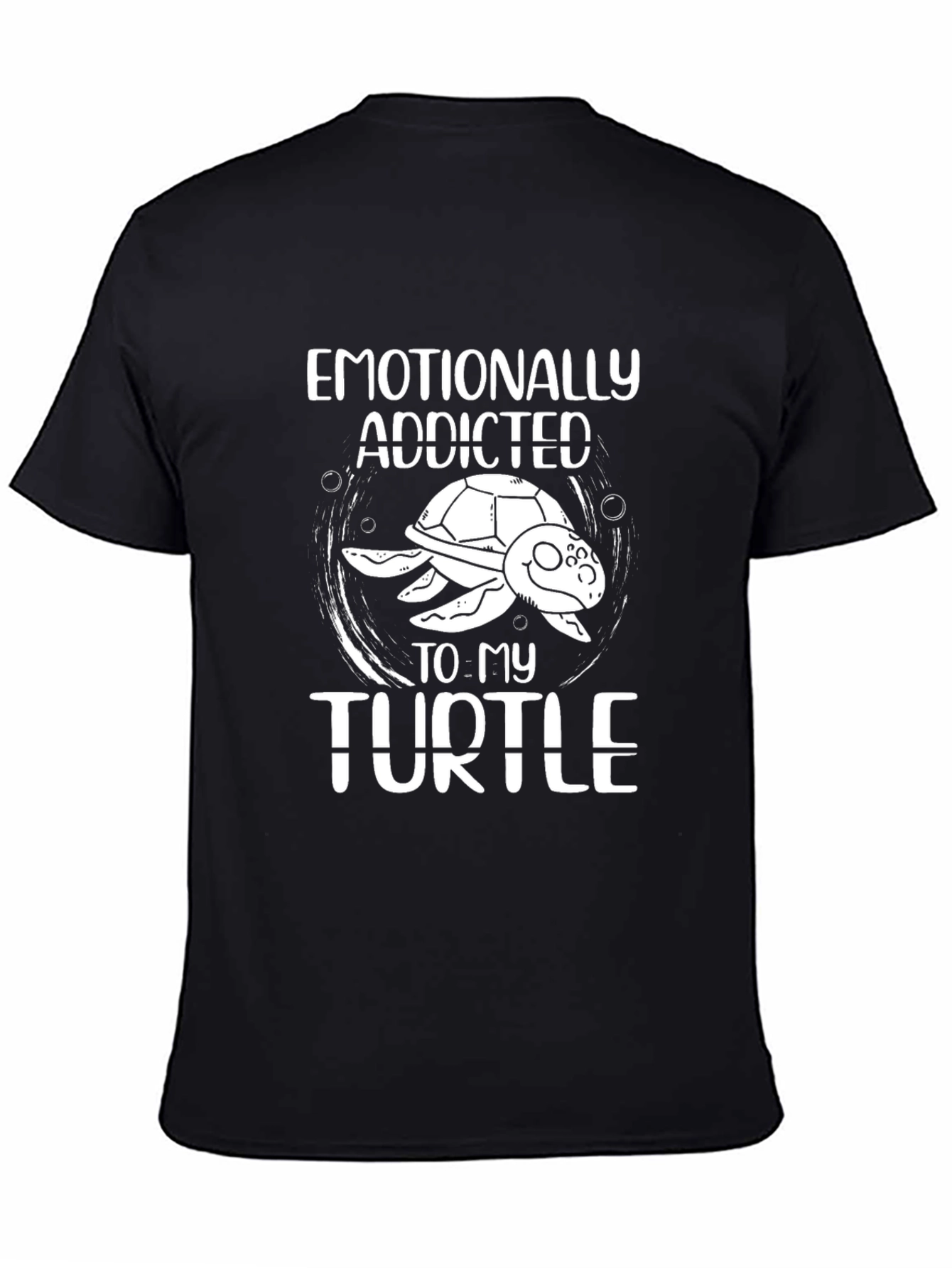 Camiseta Negra: Adicto Emocionalmente a mi Tortuga