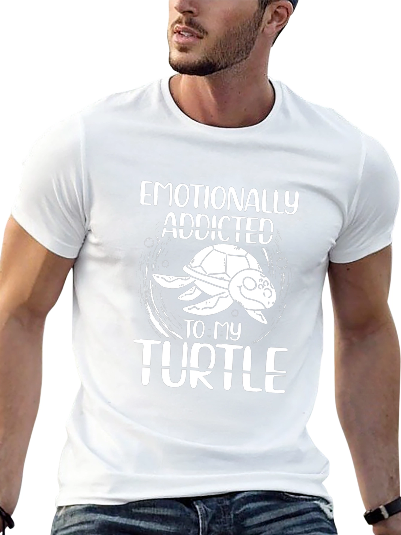 Camiseta Negra: Adicto Emocionalmente a mi Tortuga